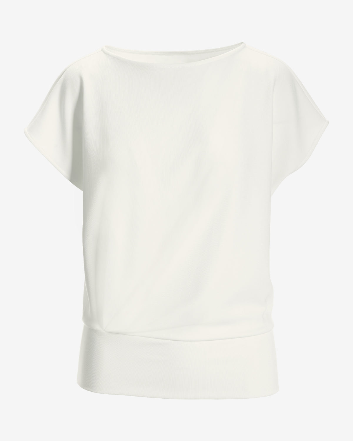 Beyond Travel Bateau Neck Blouson Top Ivory Coast