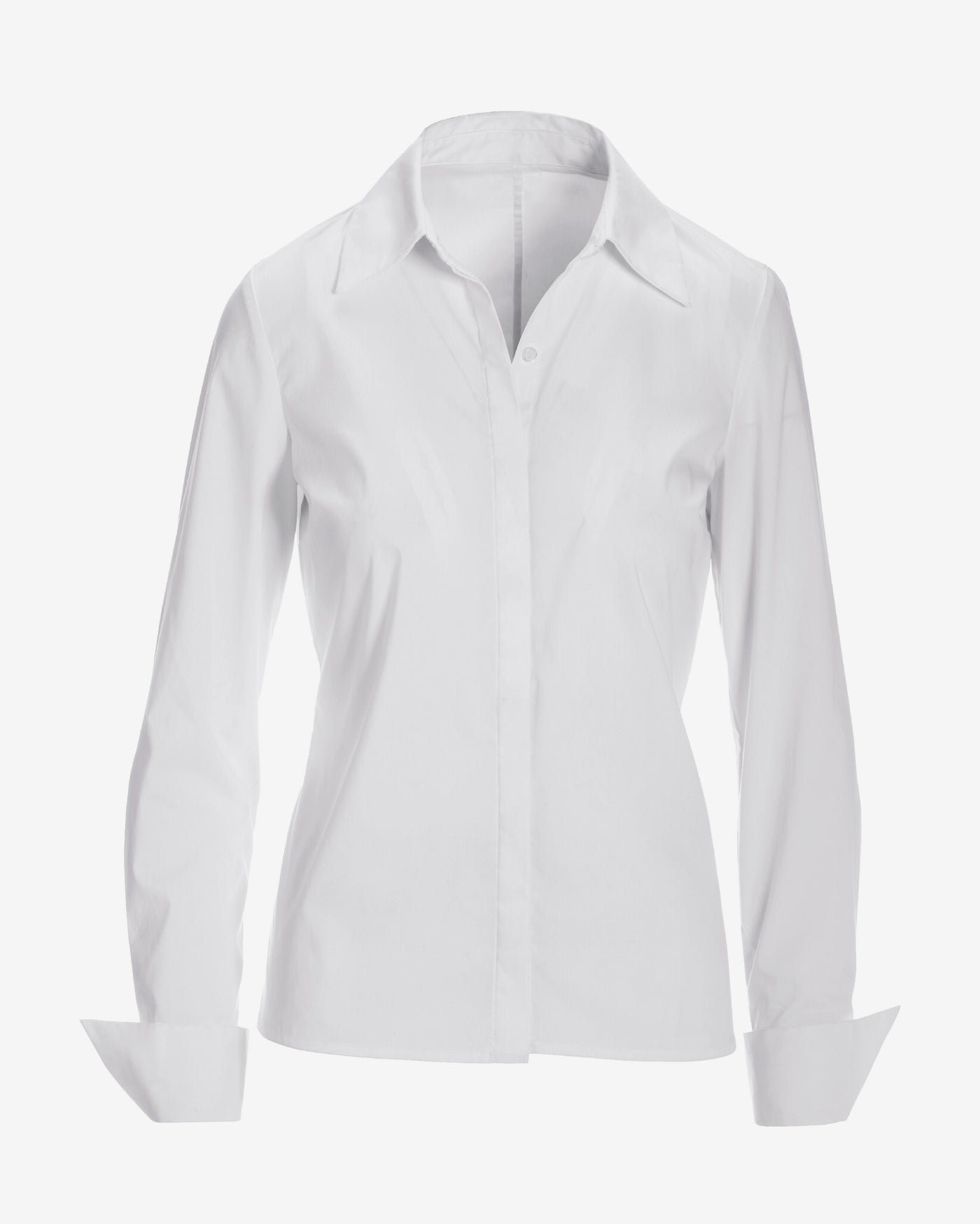 Sophia Button Up Poplin Shirt Pure White
