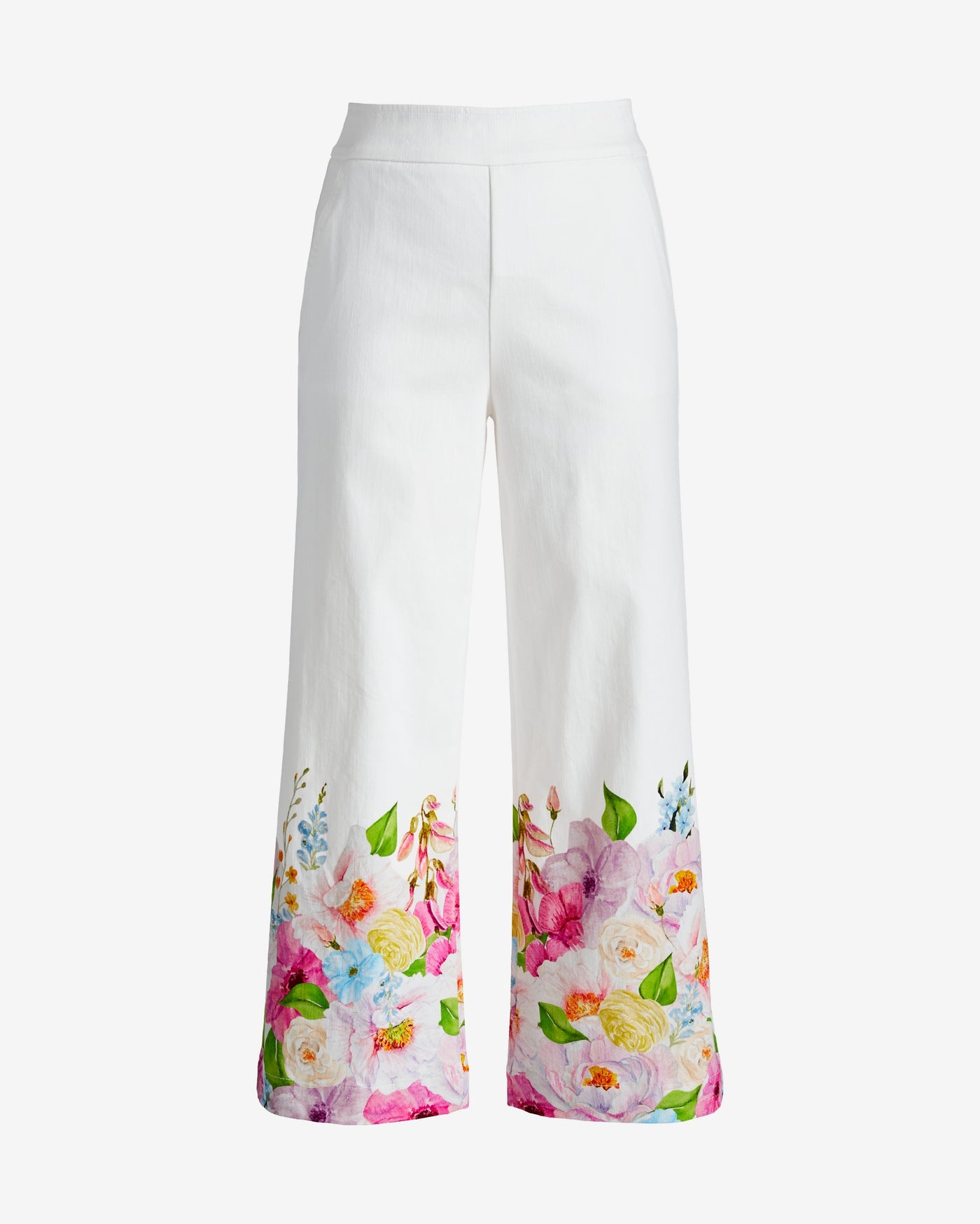 Spring Fling Floral Cropped Wide Leg Trouser Pant Spring Fling Floral