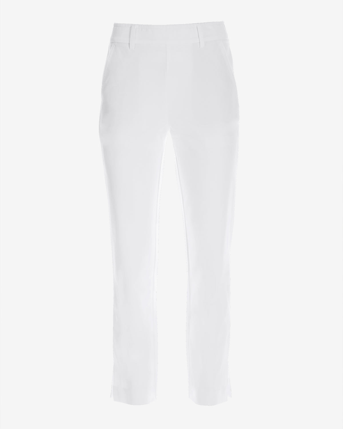 Newport Twill Pull on Crop Pant Pure White