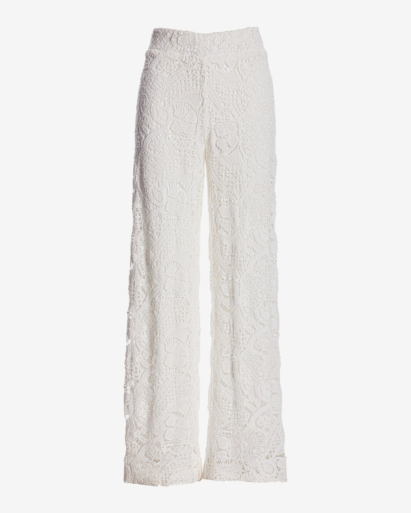 Malibu Lace Wide Leg Pant White