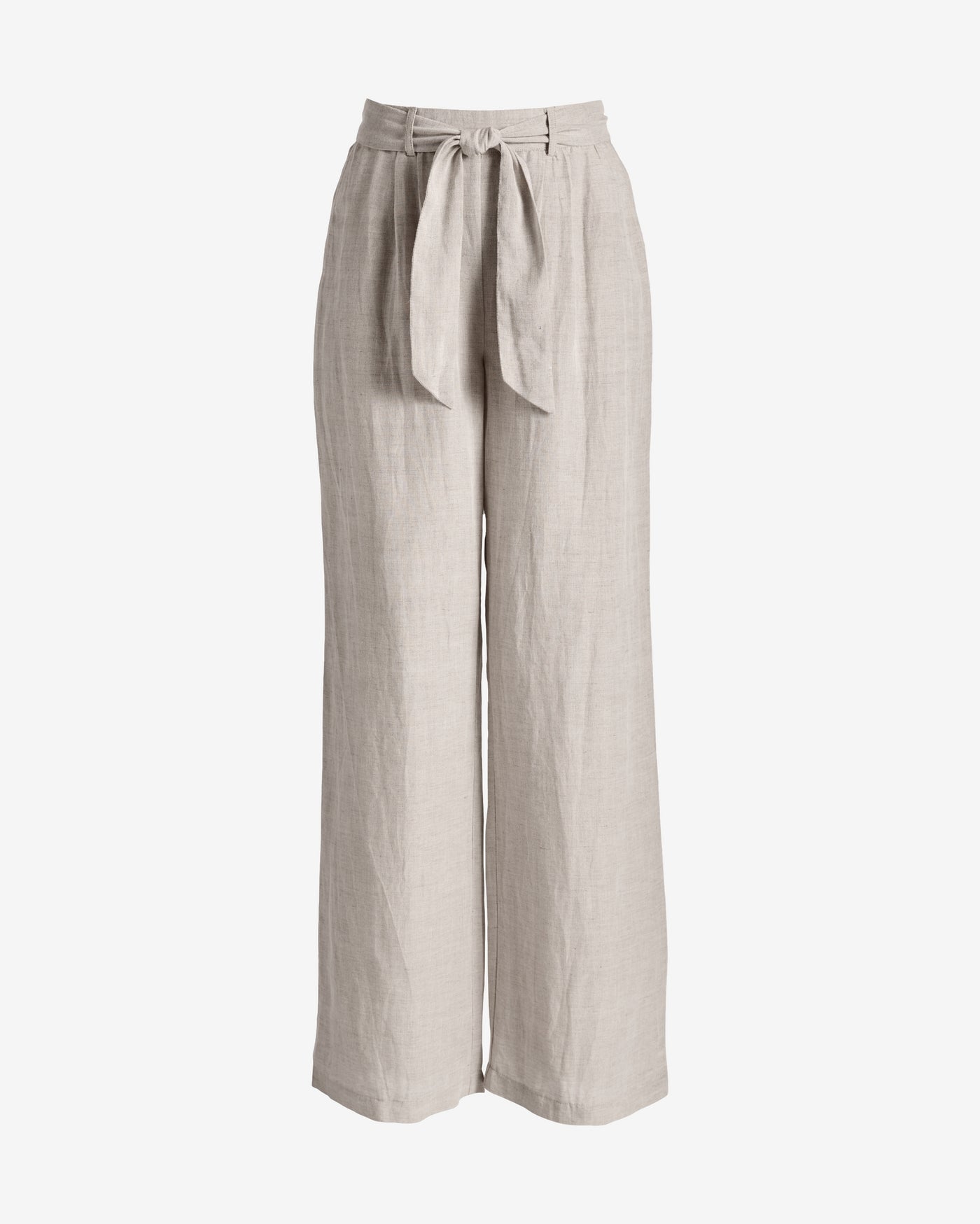 Tie Waist Wide Leg Linen Pant Flax