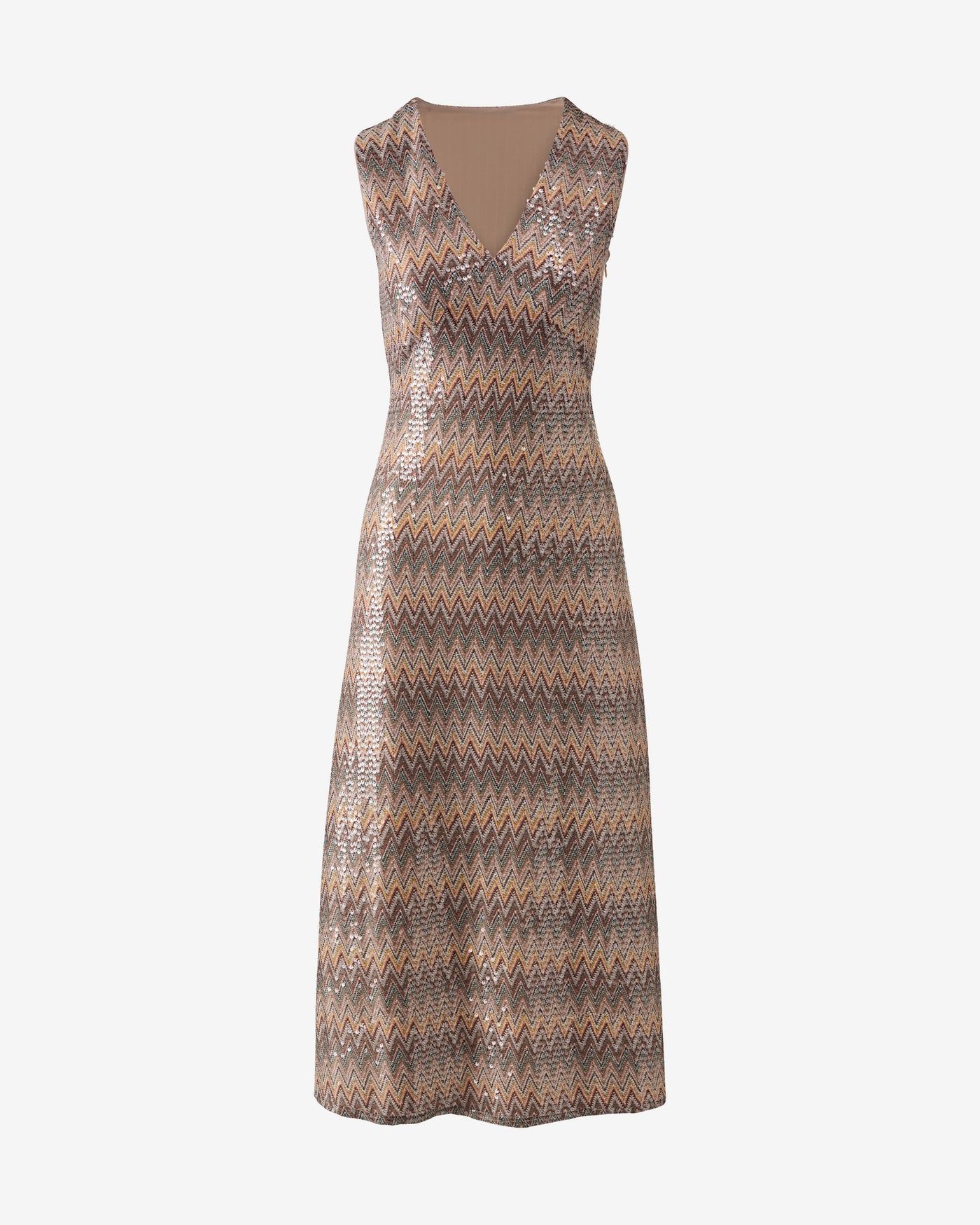 Sequin Chevron Maxi Dress Multi