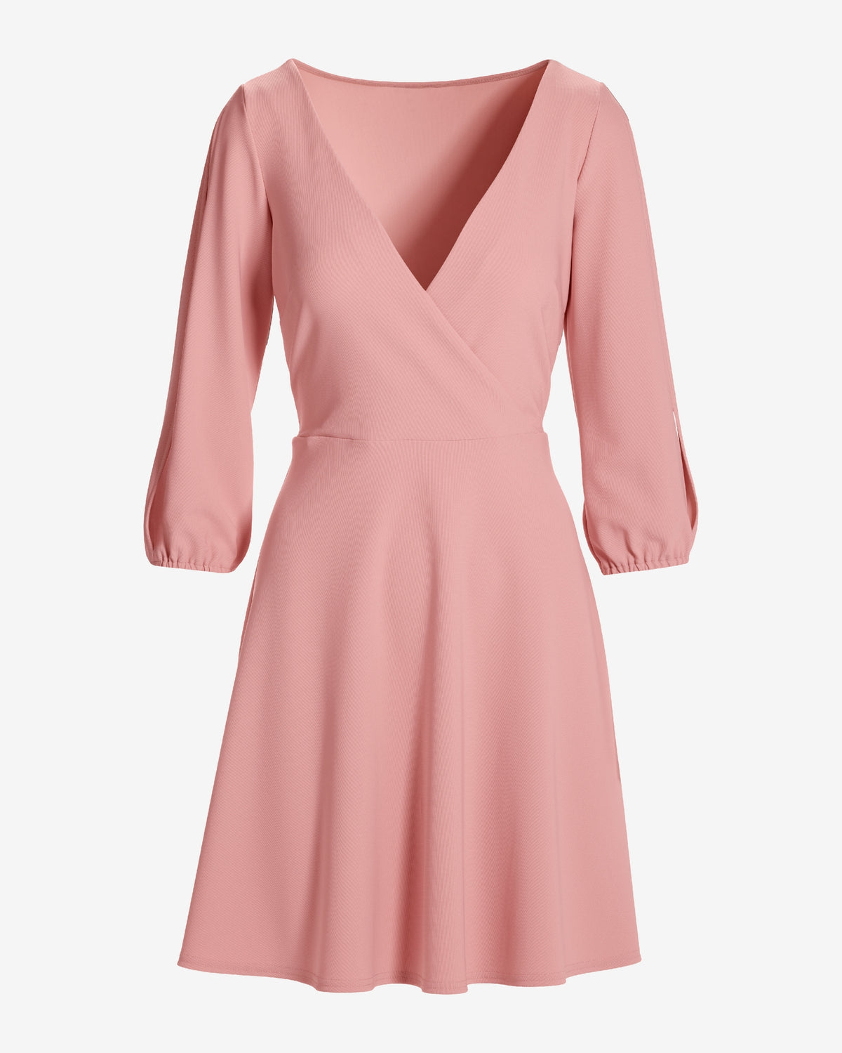 Beyond Travel Slit Sleeve Short Dress Bridal Rose
