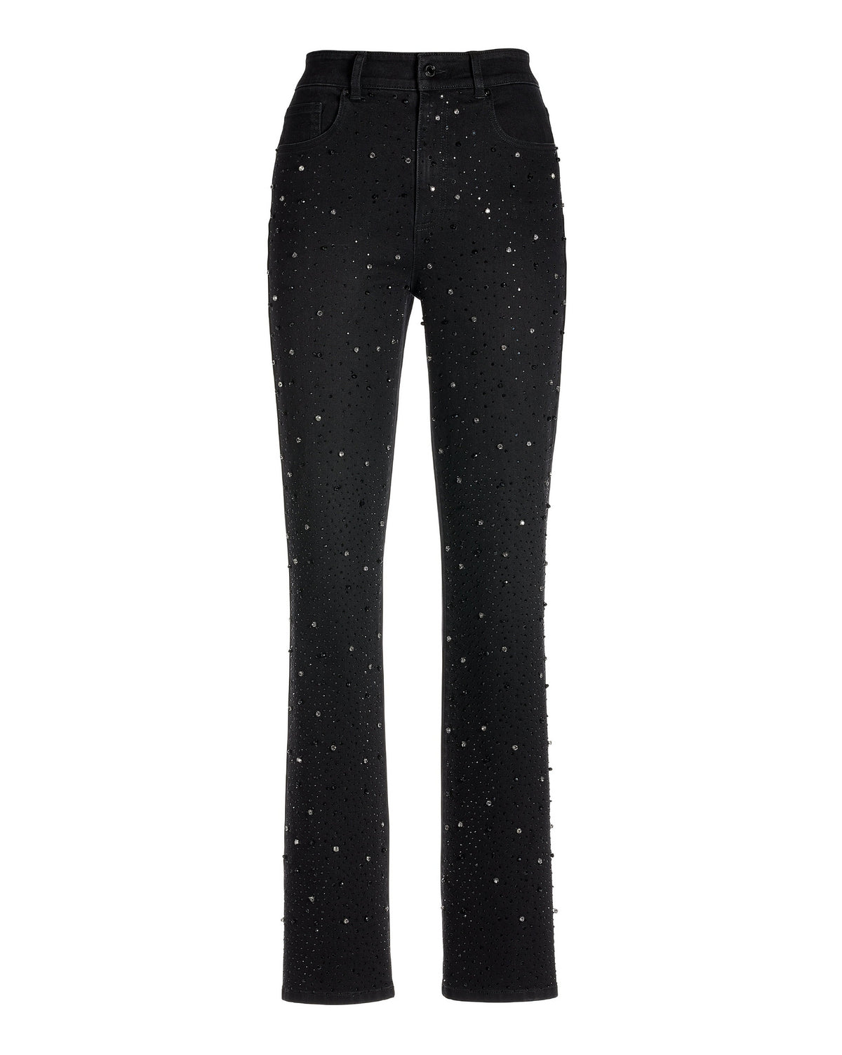 Sedona Crystal Embellished Washed Black Straight Leg Jean Black Wash