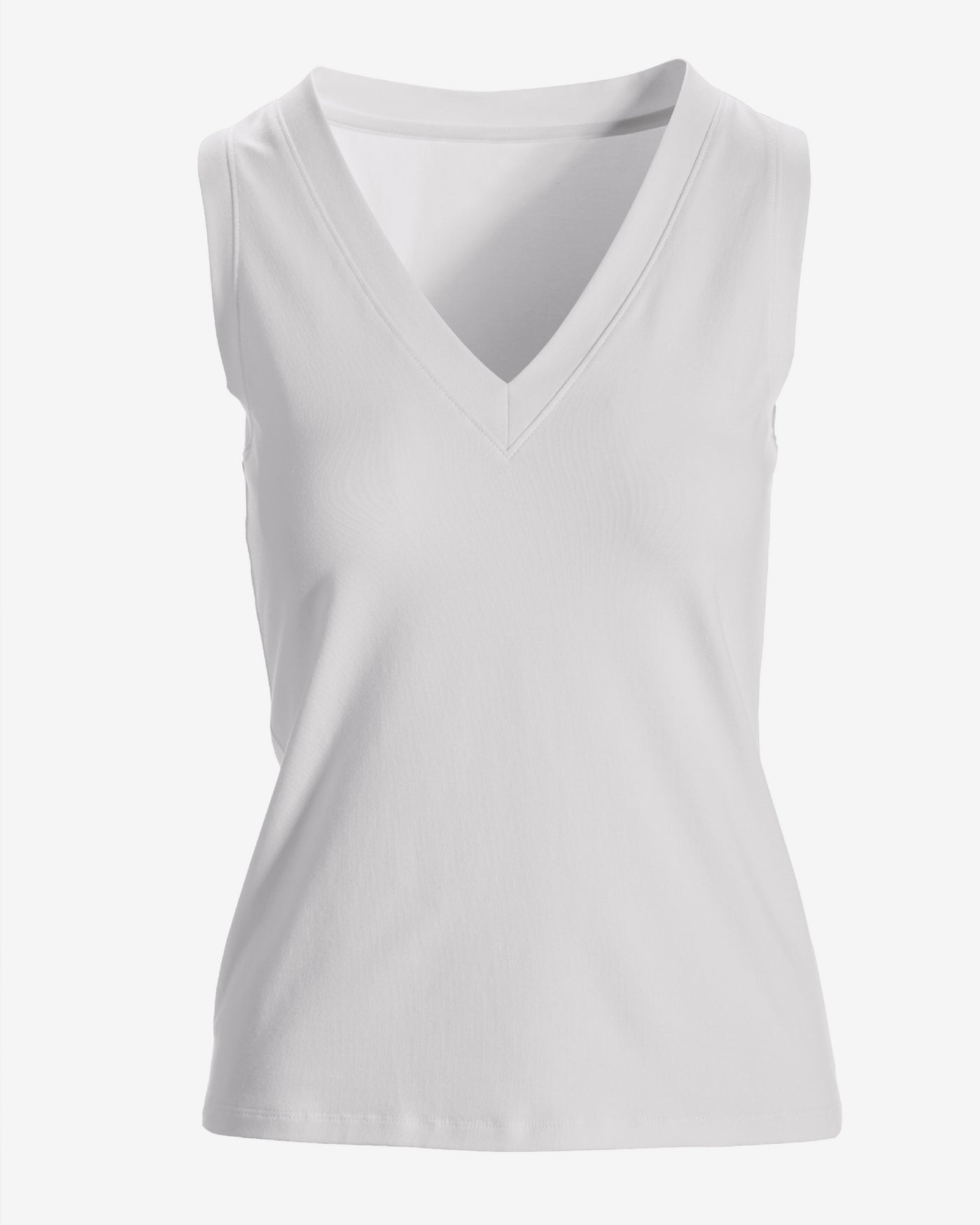 So Sexy V-Neck Tank Top Pure White