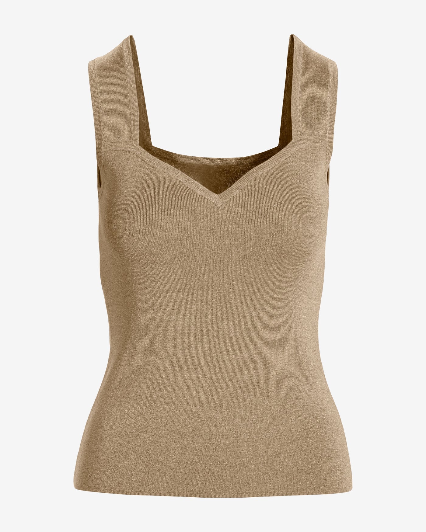 Metallic Sweetheart Sweater Tank Gold