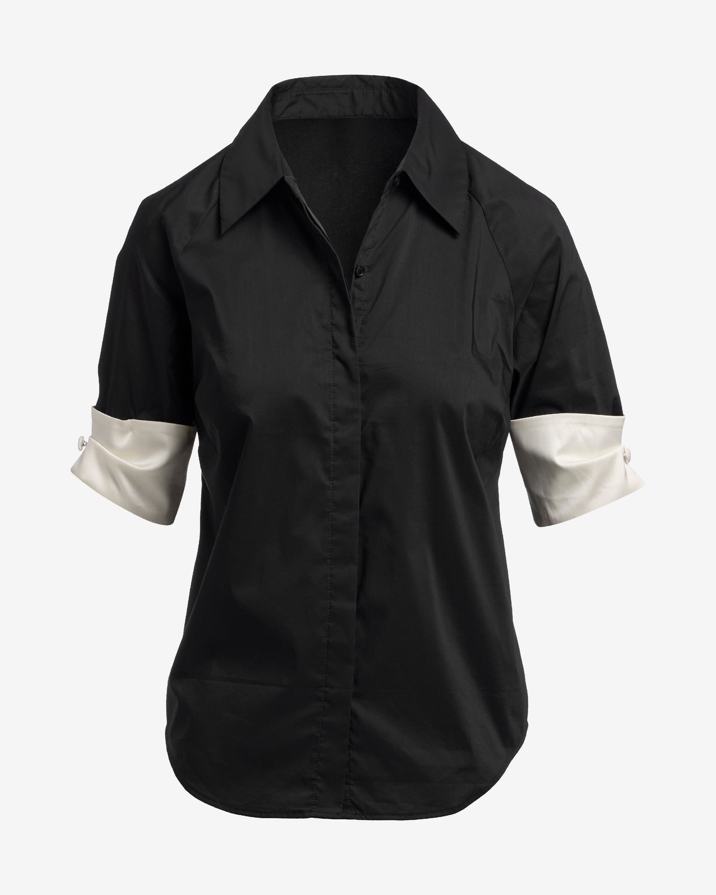 Color Block Chic Shirt Black