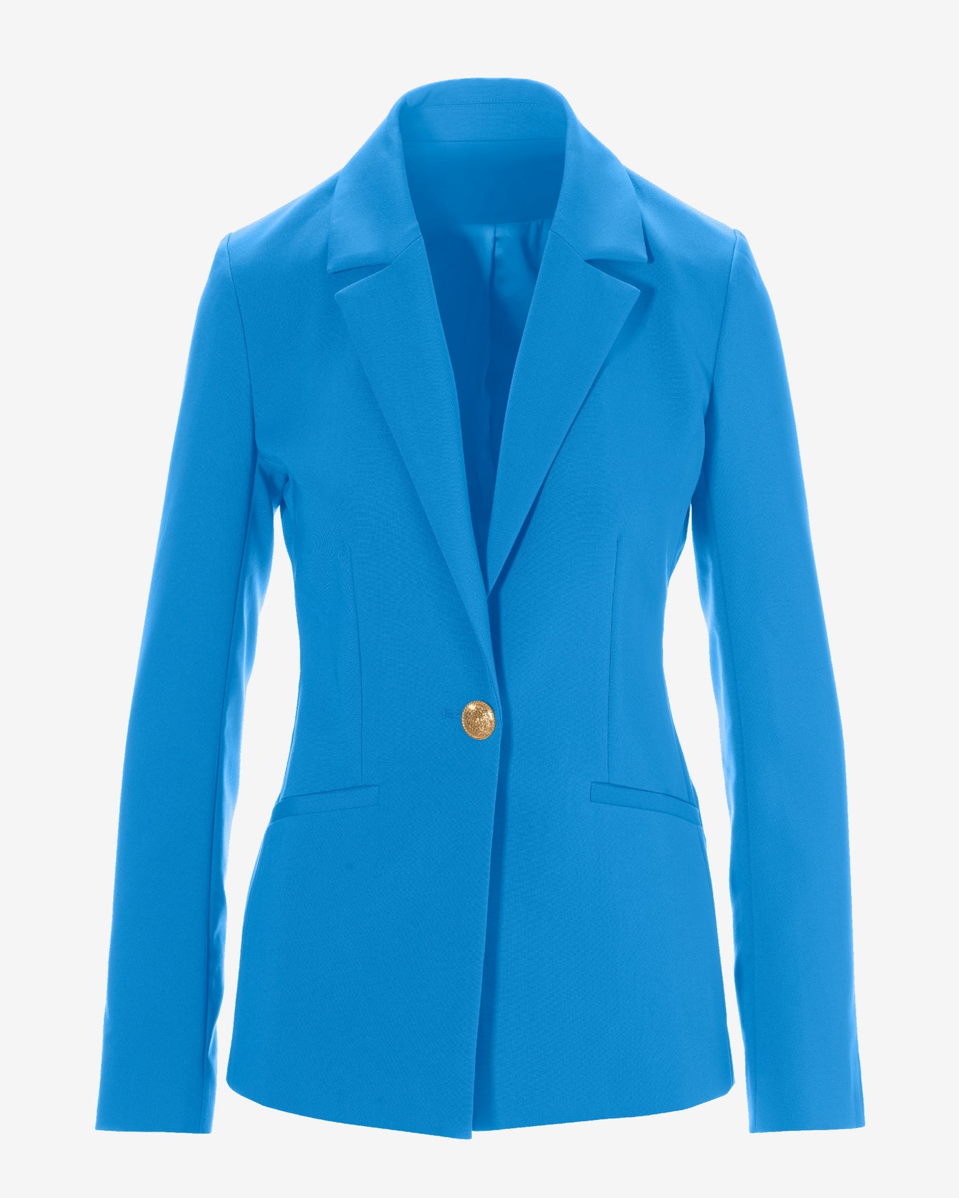 Modern Single Button Blazer Blithe Blue