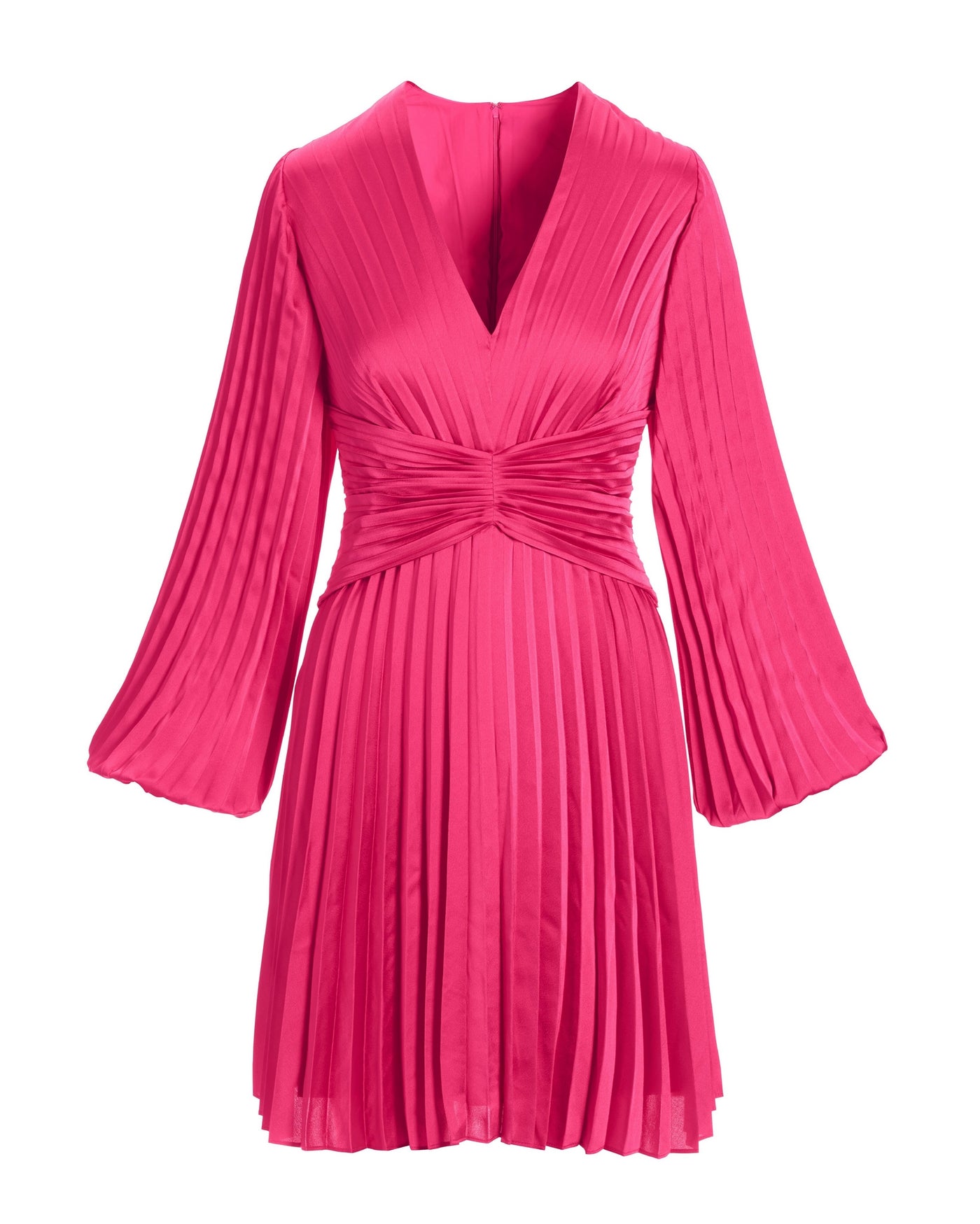 Long Sleeve Pleated Fit and Flare Dress Blossom