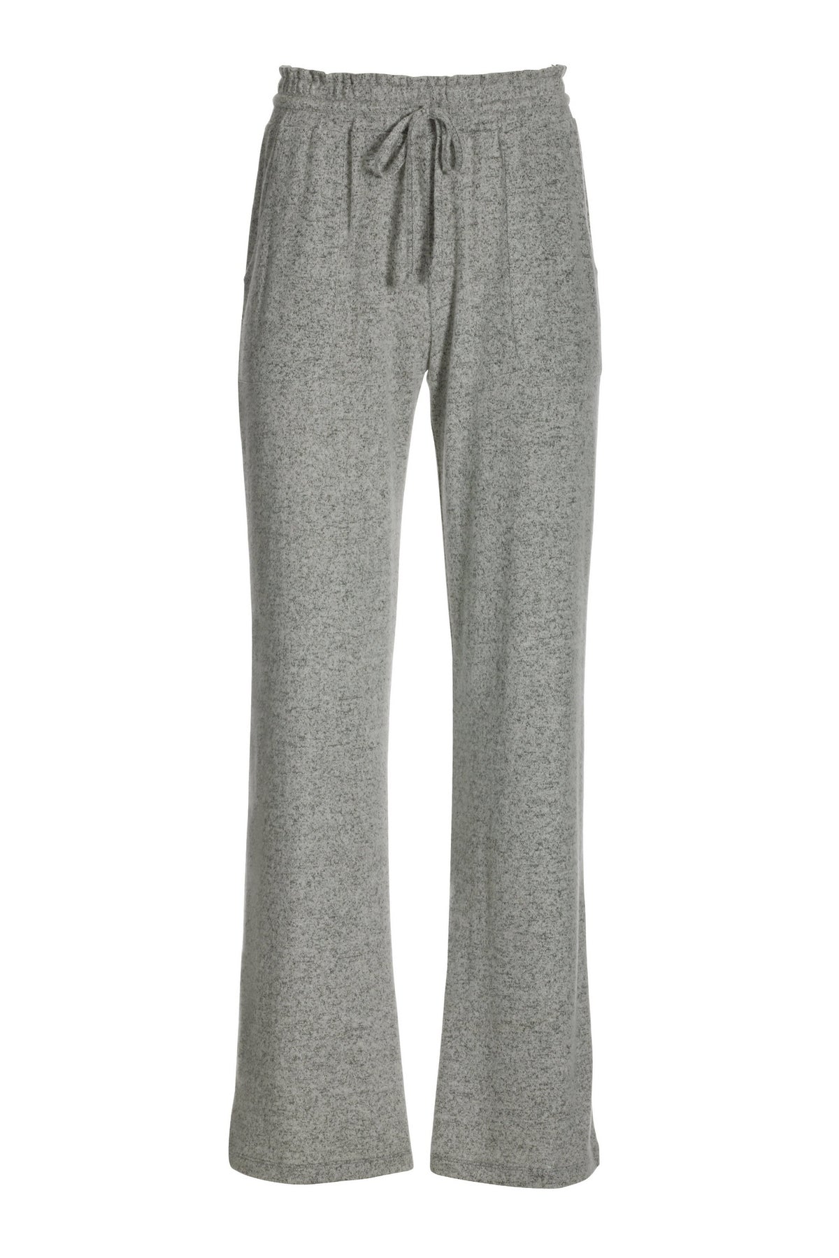 So Soft Wide Leg Drawstring Pant Light Heather Gray
