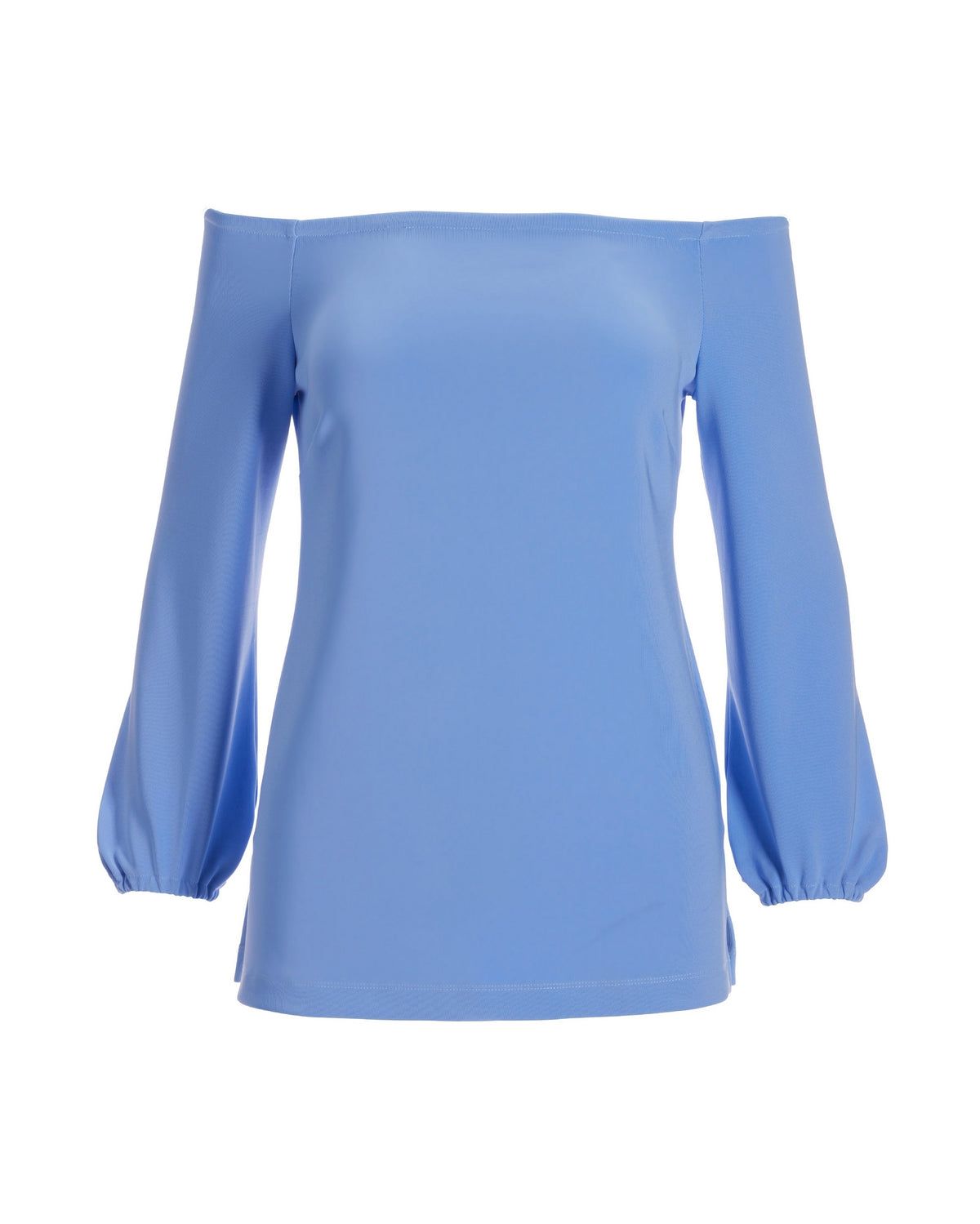 Beyond Travel Off The Shoulder Top 2BK90 Hydrangea Blue