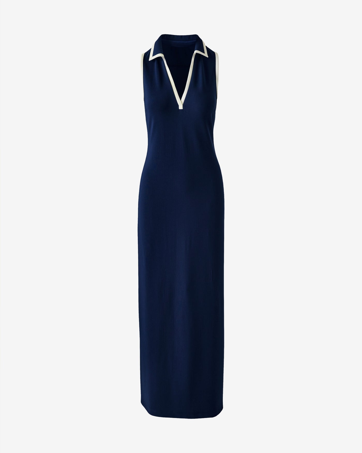 Beyond Travel Piped Collared Maxi Dress Maritime Navy/Ivory Coast