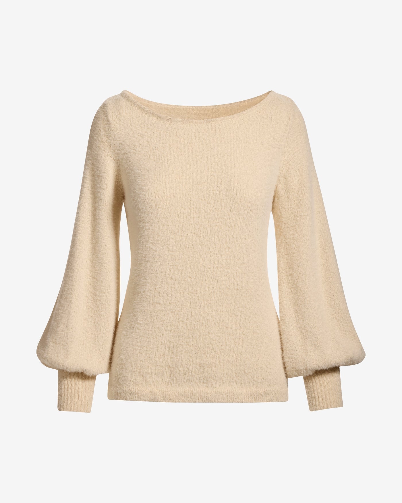 Plush Slouchy Balloon Sleeve Sweater Sandshell