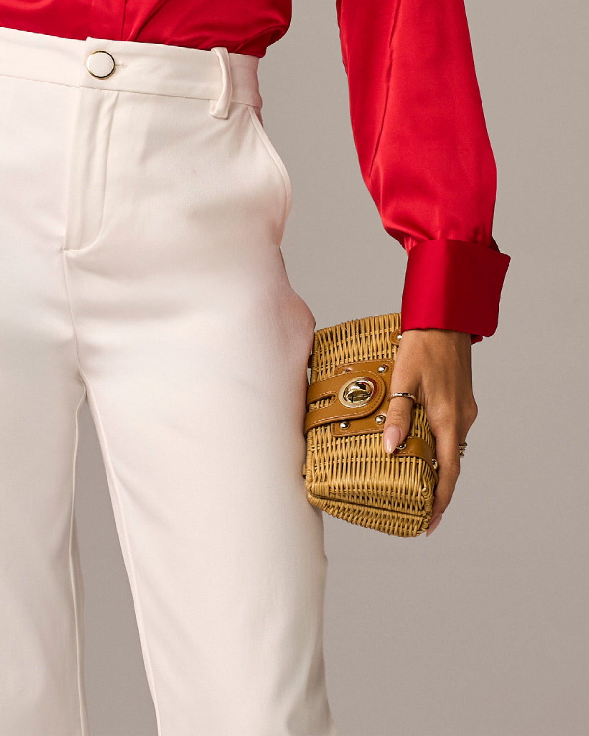 Wicker Clutch Natural/Brown