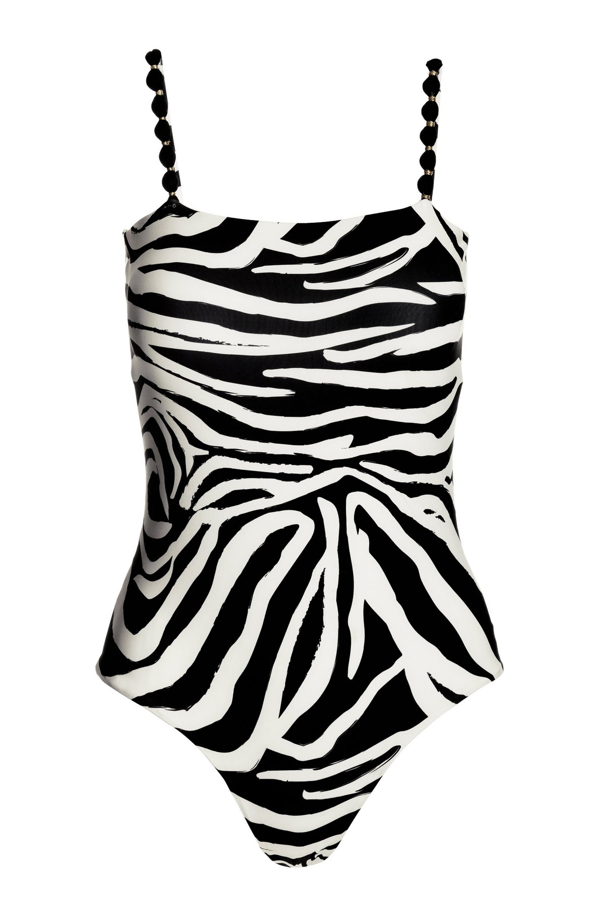 Zebra Over The Shoulder One Piece Black/White Multi