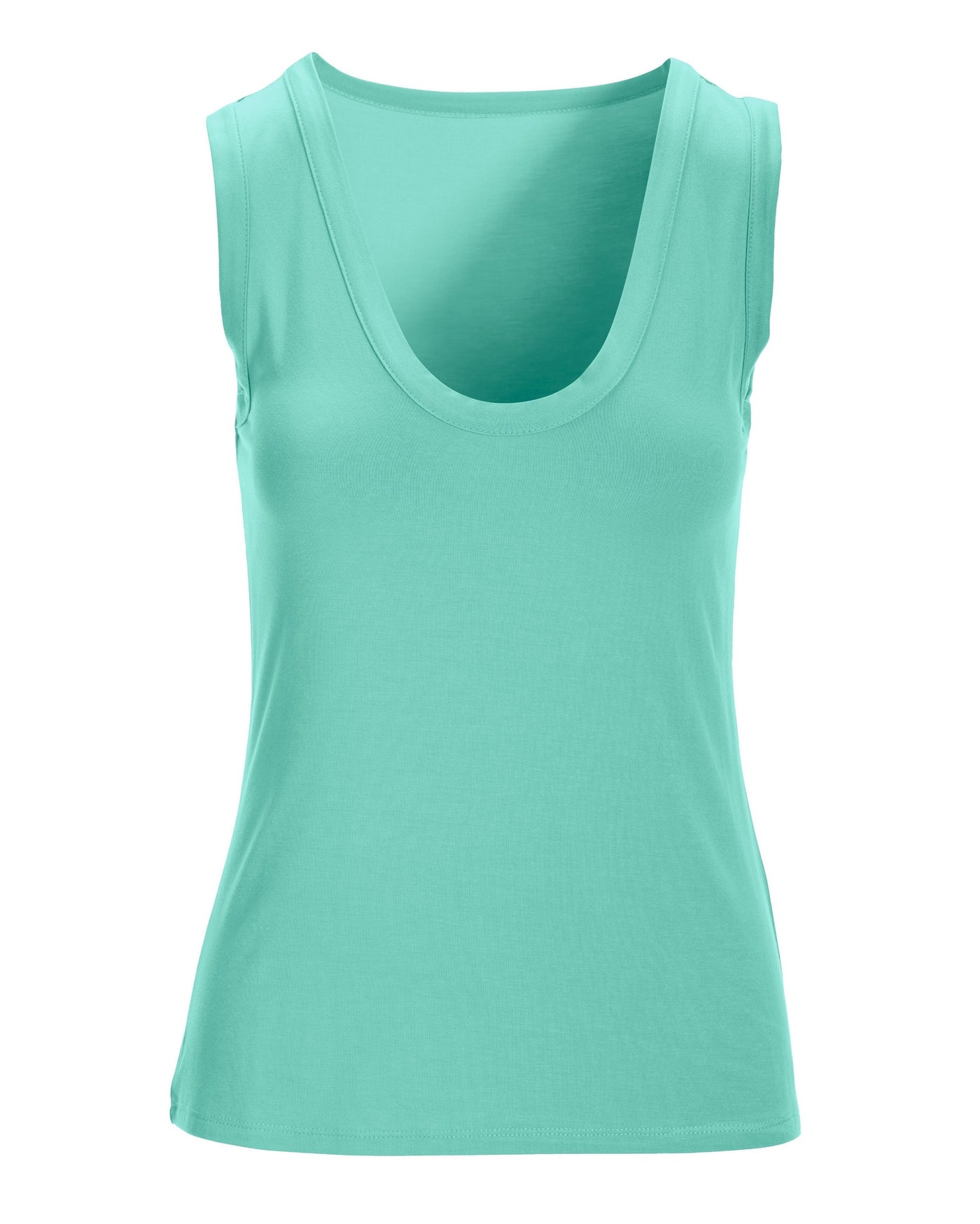 So Effortless Scoop-Neck Tank Top Blue Tint