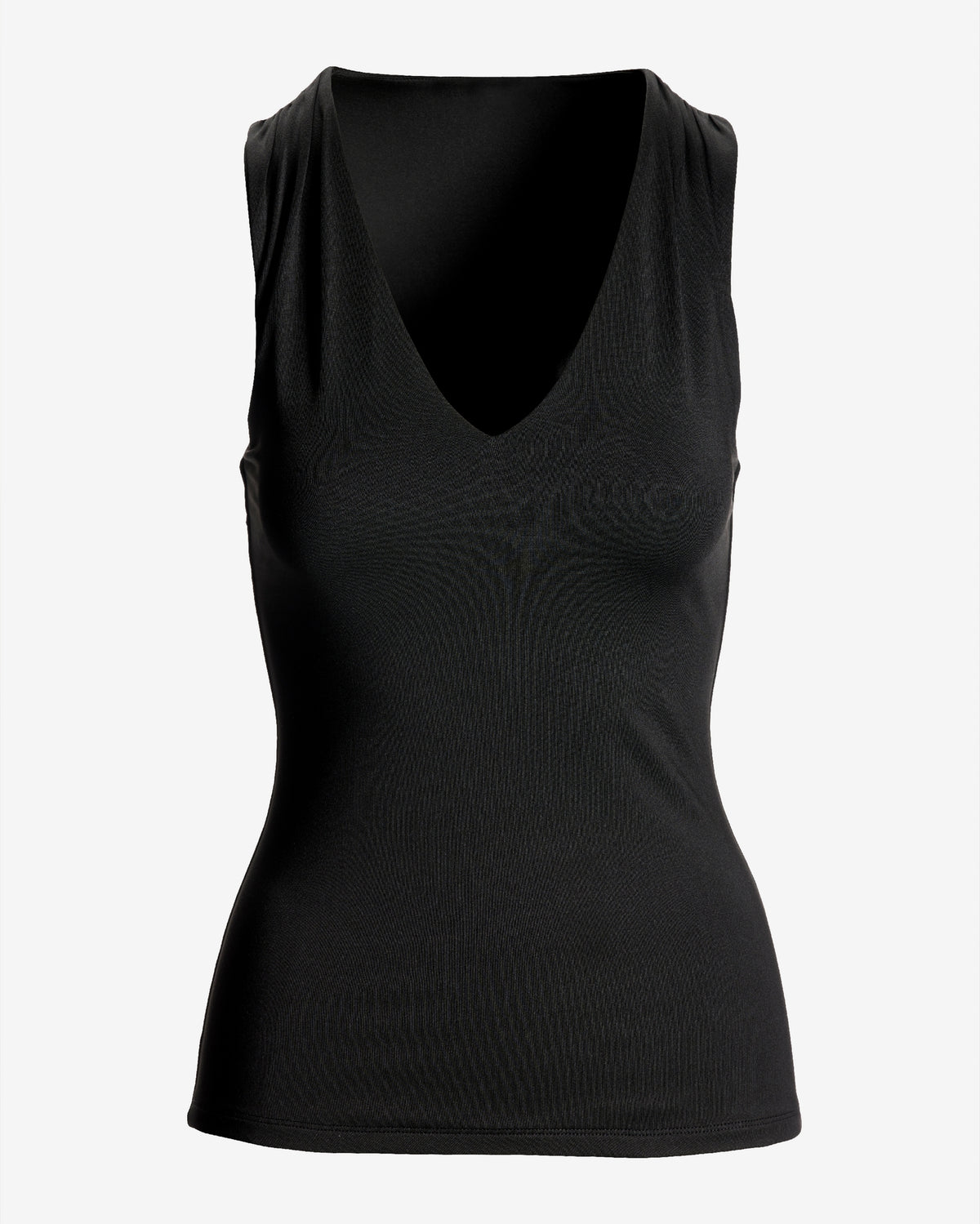 So Modern Sleeveless V Neck Knit Top Proper Black