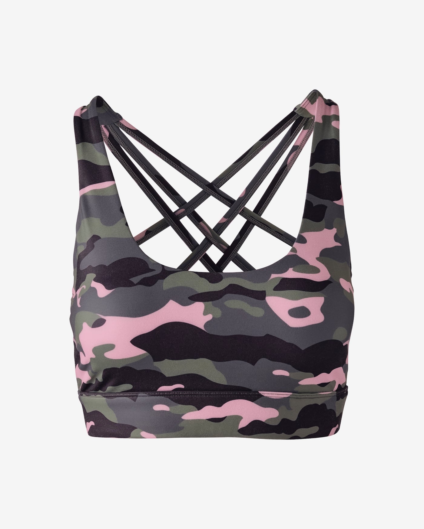 Pickletini x Boston Proper Willow Cross Over Bra Pink/Green Multi