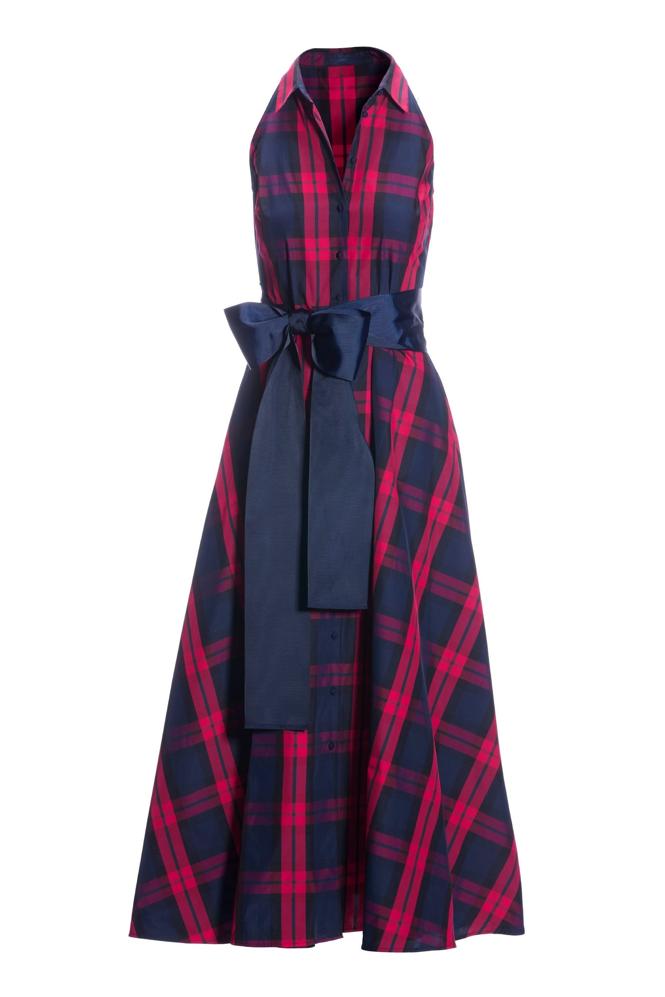 Plaid Shirt Dress Multi