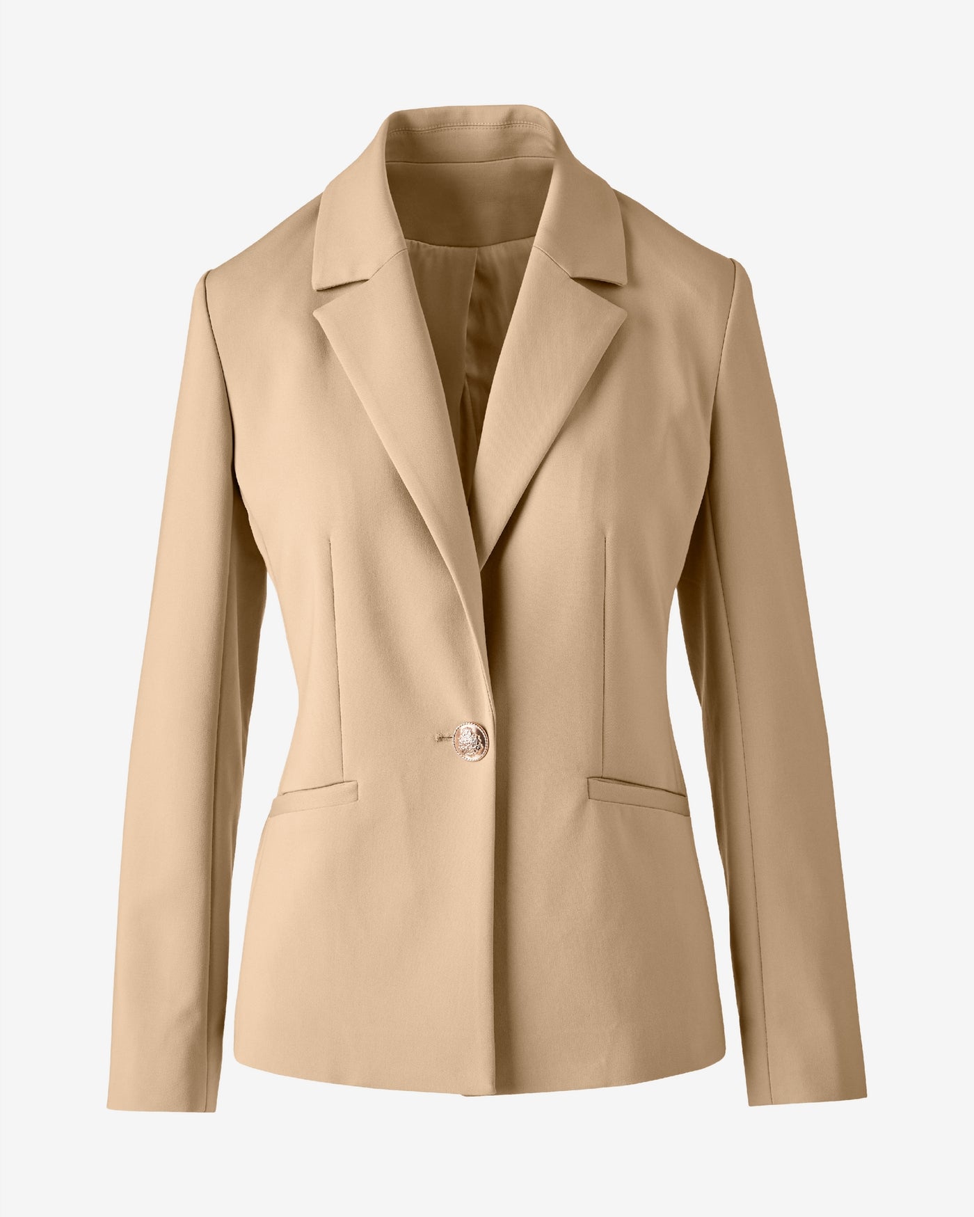 Modern Single Button Blazer Sesame