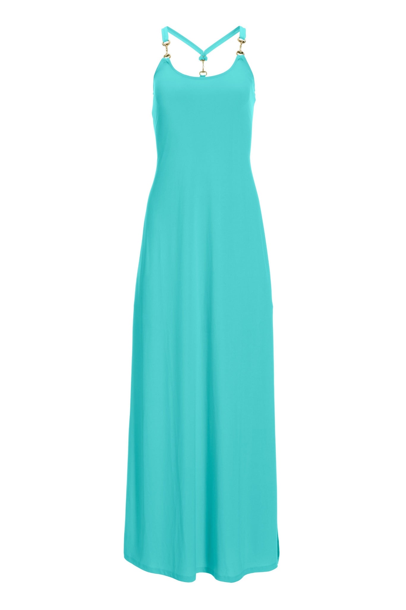 Hardware Detail Maxi Dress Fountain Blue