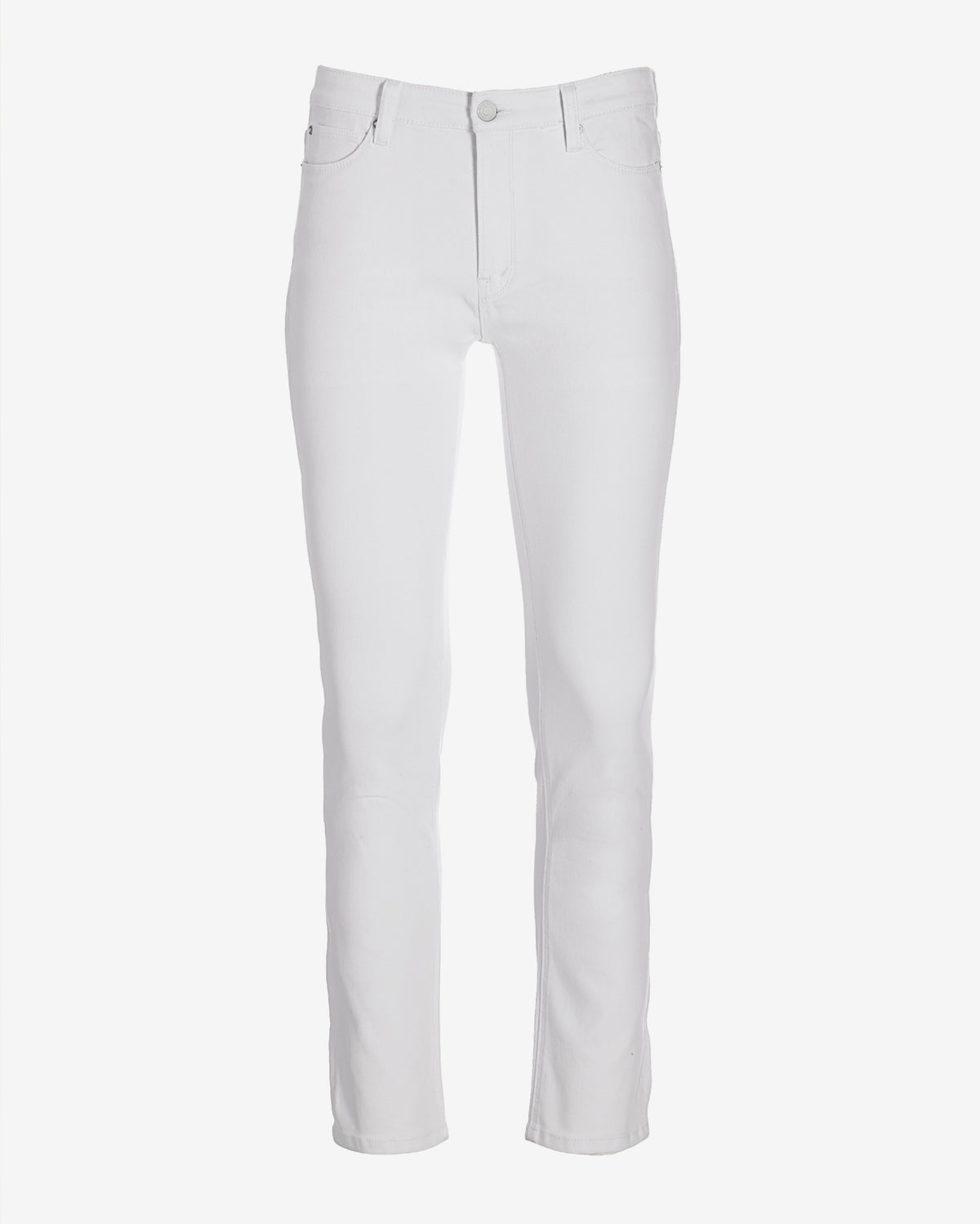 Newport High-Rise Slim Straight-Leg Jean White