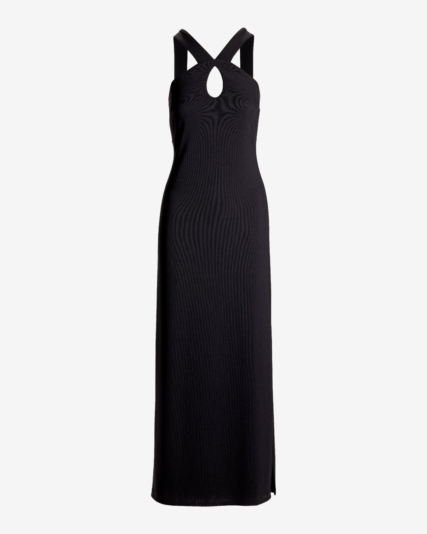 Beyond Travel Keyhole Maxi Dress Jet Black