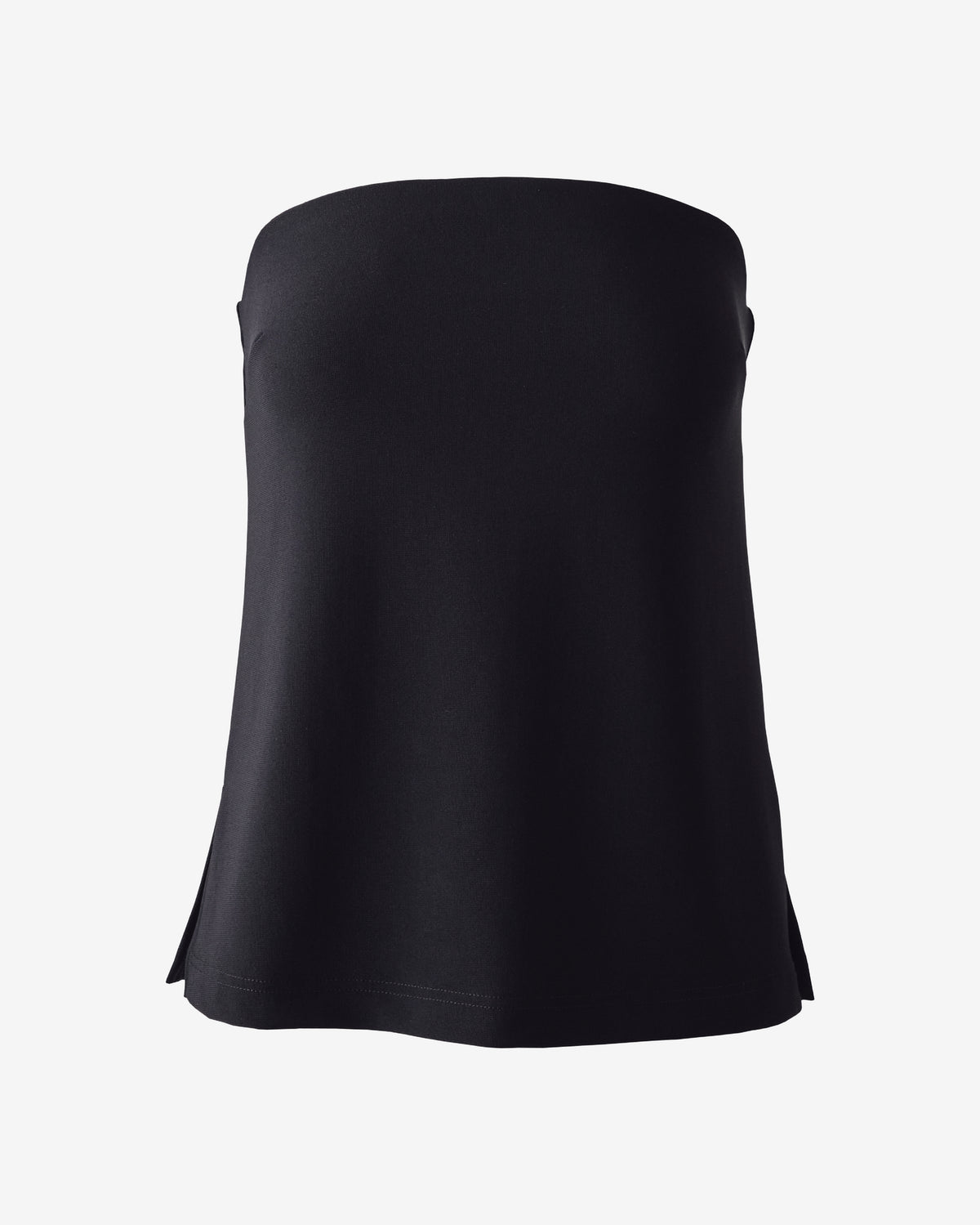 Beyond Travel Strapless Side Slit Top Jet Black