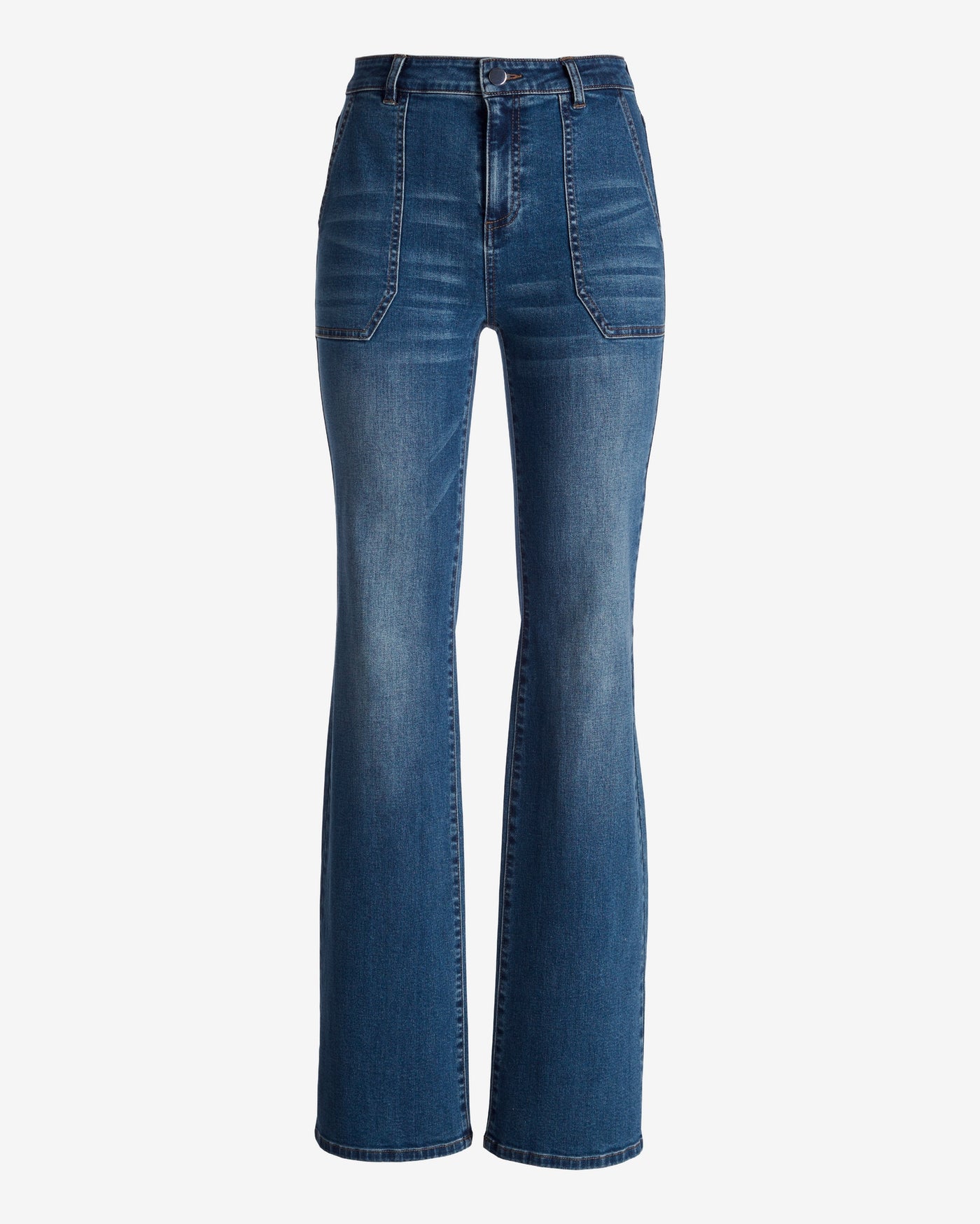 Angled Pocket Bootcut Jean Medium Wash
