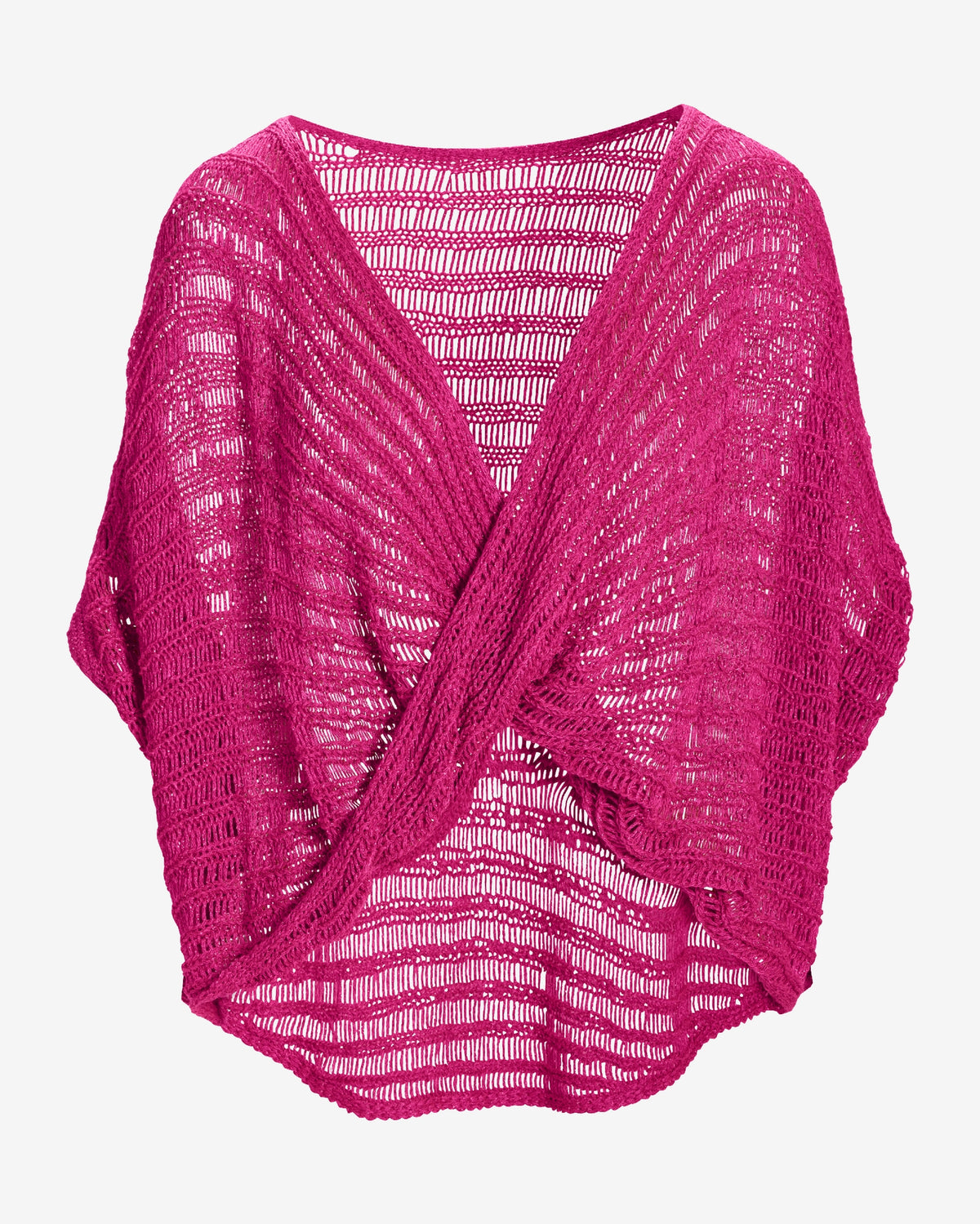 Metallic Twist Sweater Poncho Blossom