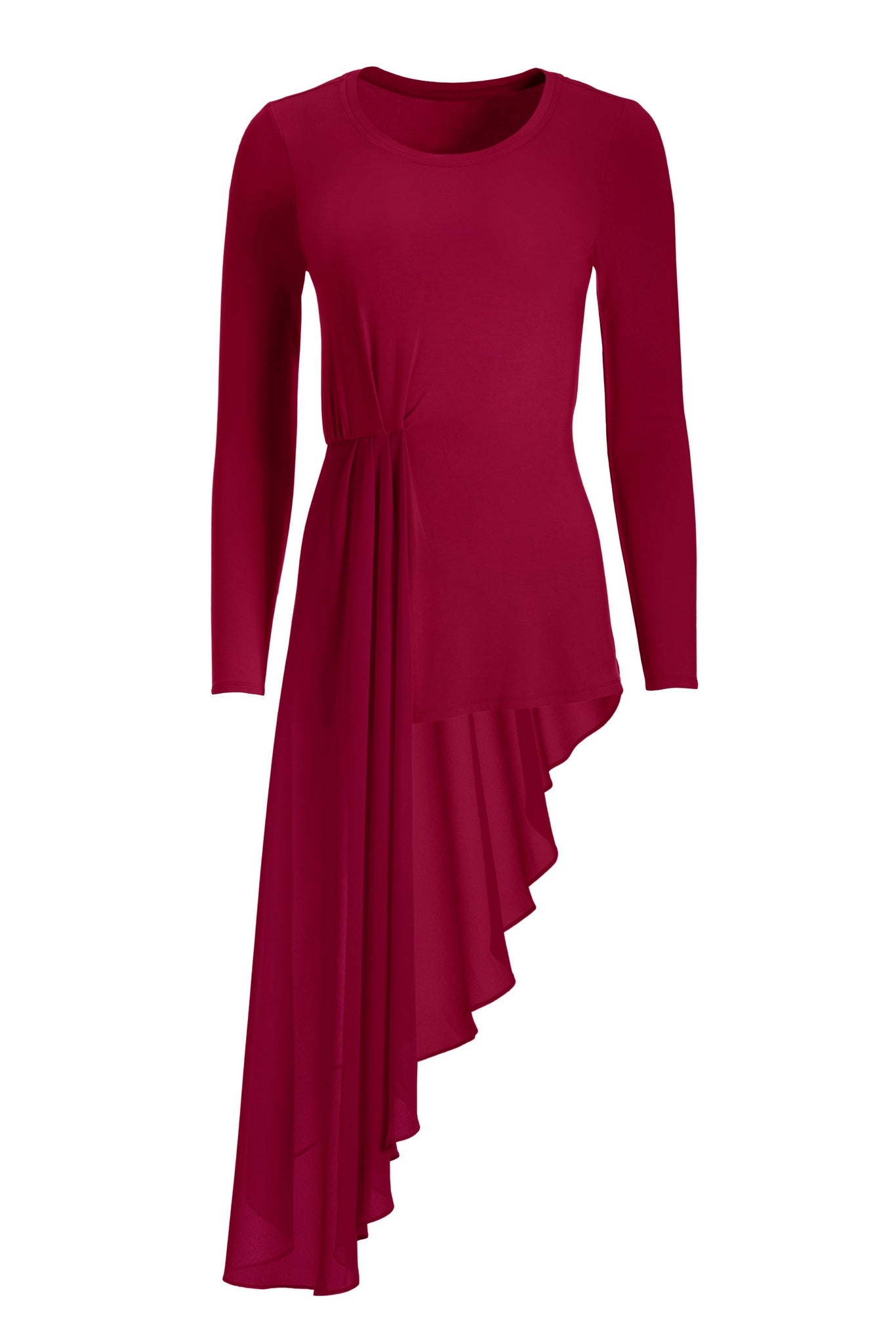 Chiffon Overlay Long Sleeve Top French Kiss