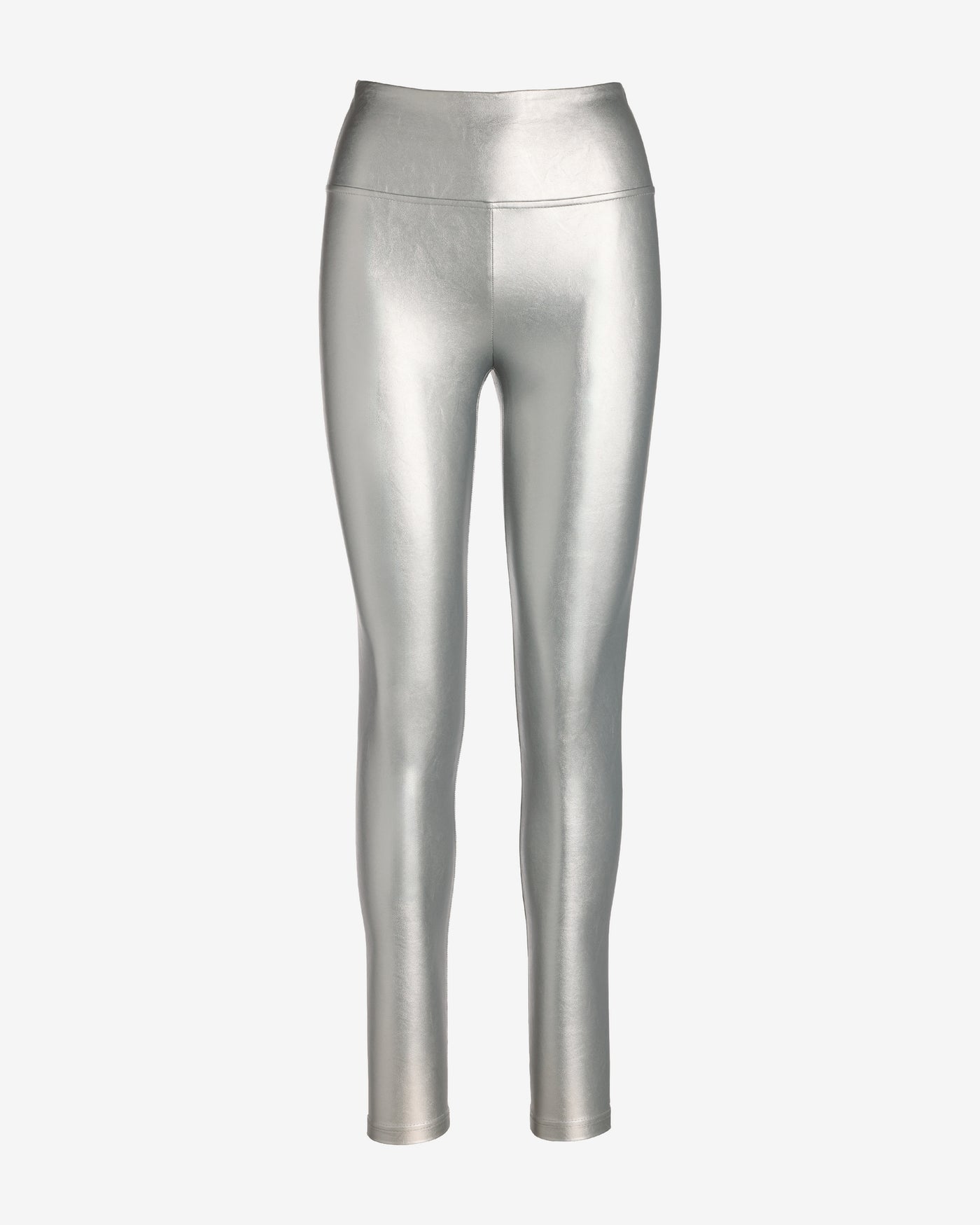 Aspen Faux Leather Pull On Legging Silver