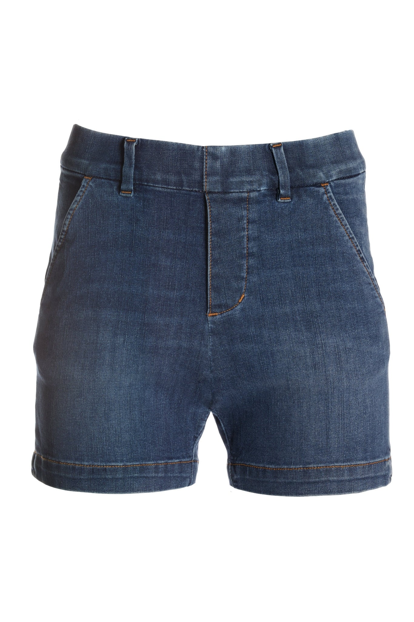 Maddie 5in pull on short Dark Wash