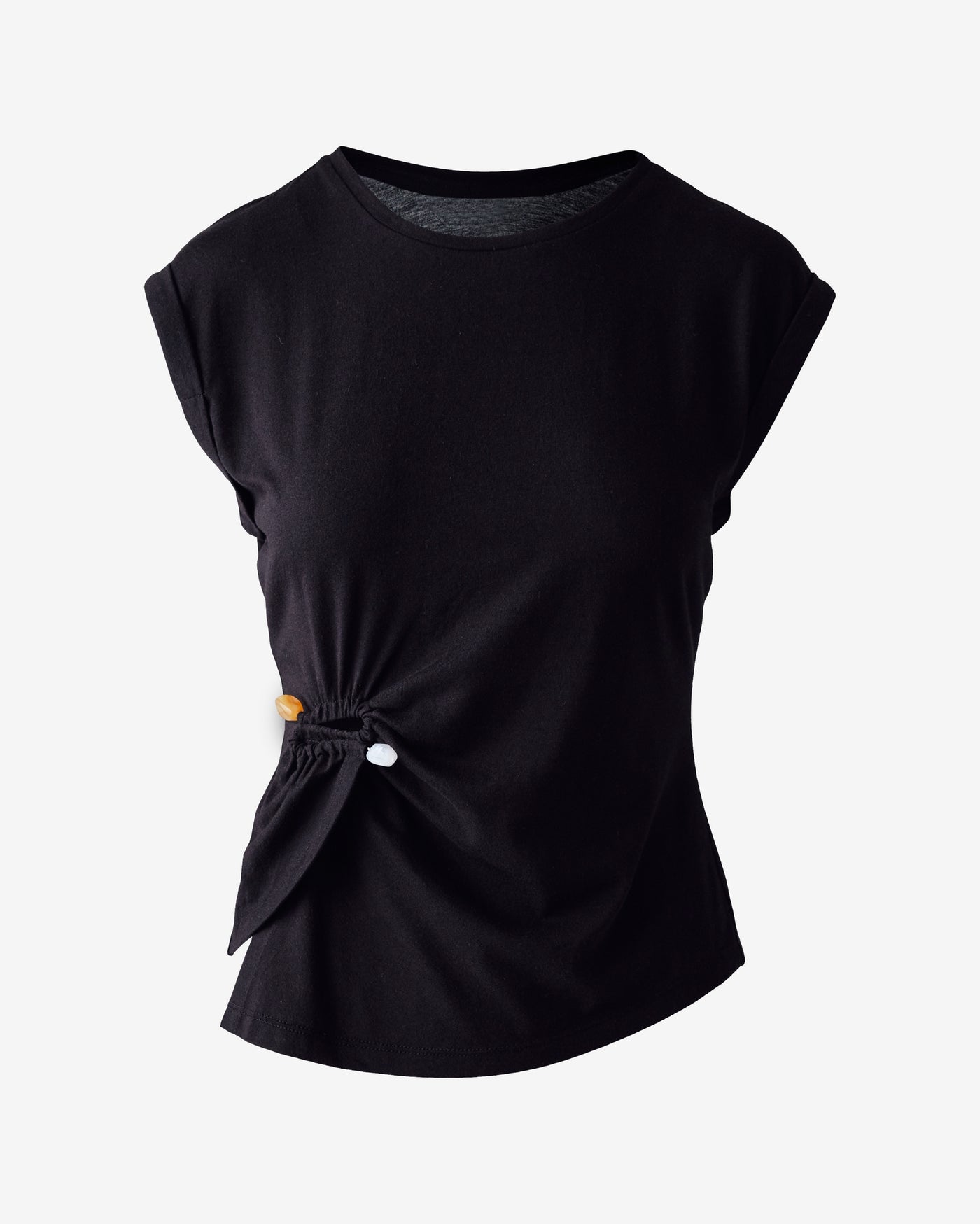 T Shirt with Waist Trim Detail Black