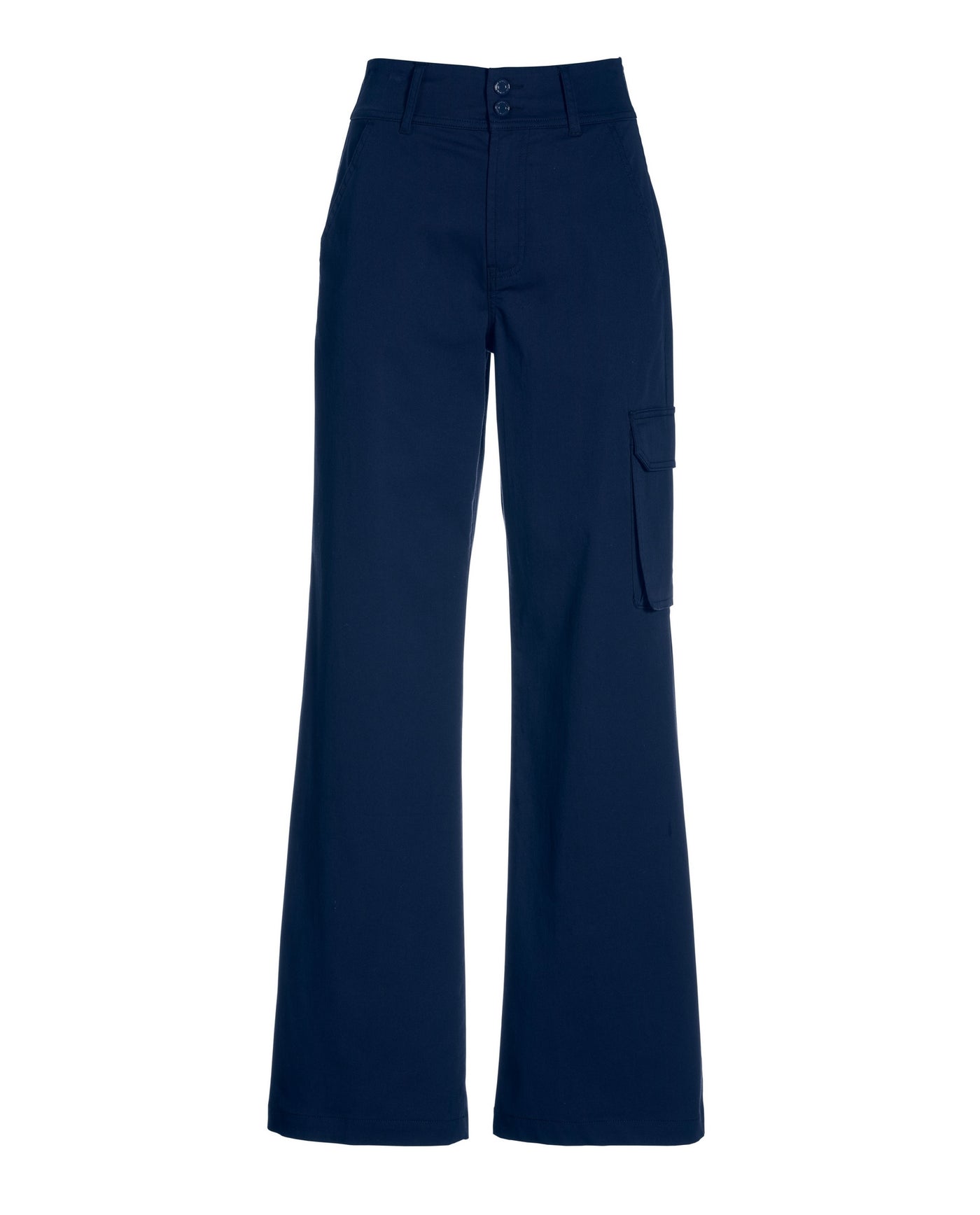 Malibu High Waist Wide Leg Cargo Pant Navy