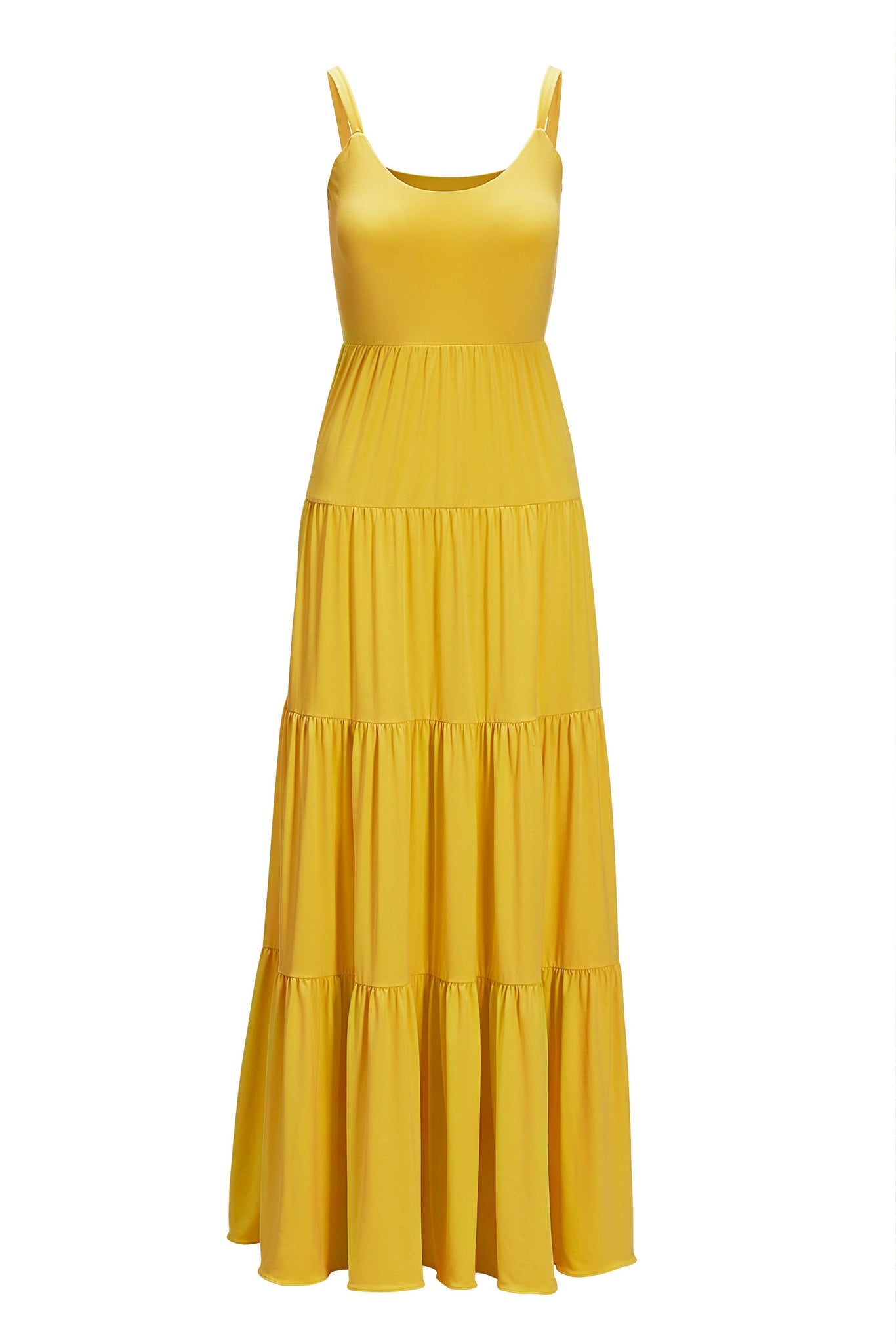 Knit Tiered Maxi Dress Dandelion