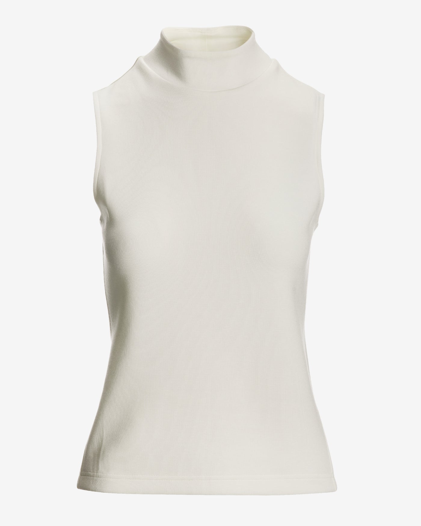 Luxe Lounge Mock Neck Top Off White