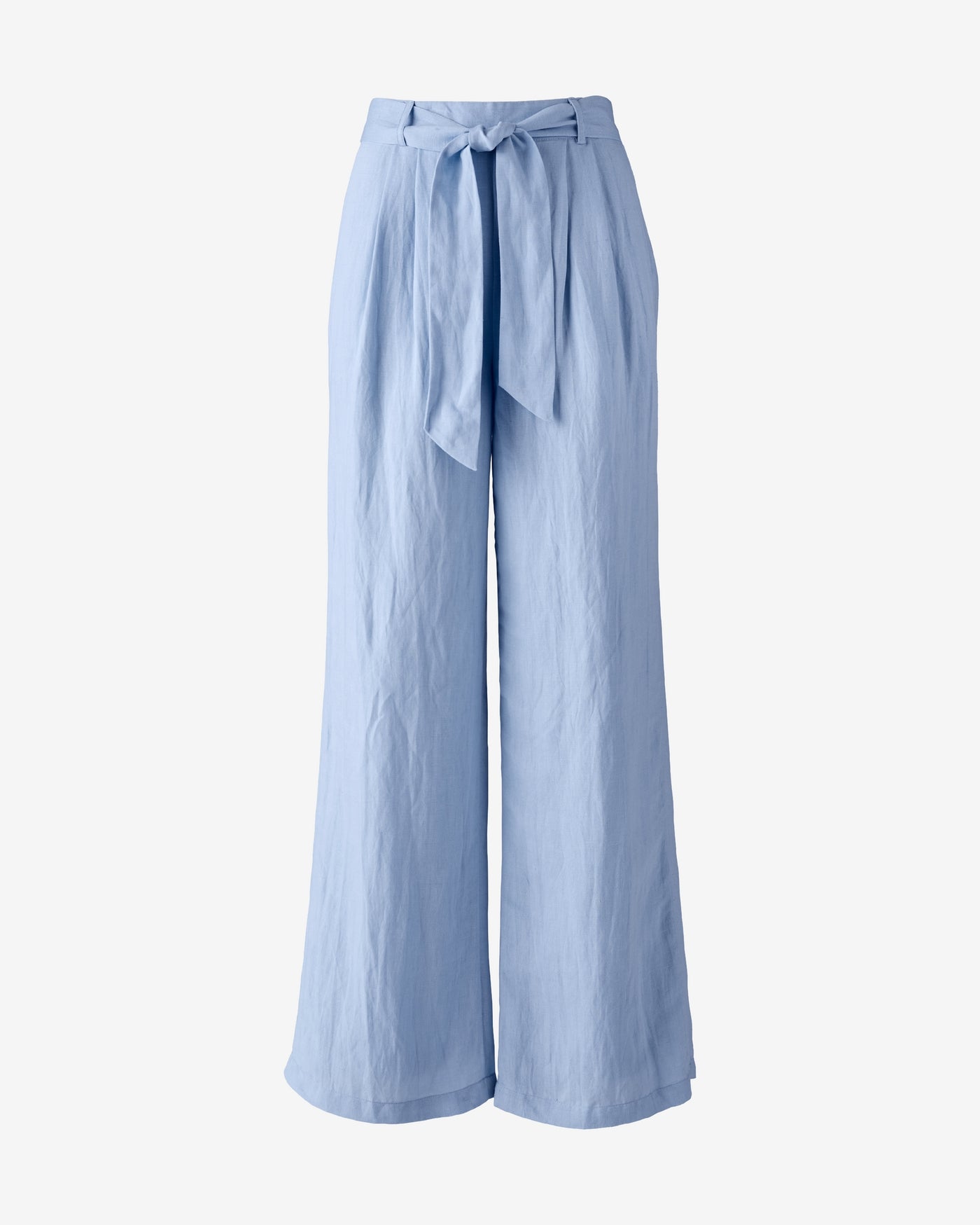 Tie Waist Wide Leg Linen Pant Blue Bell