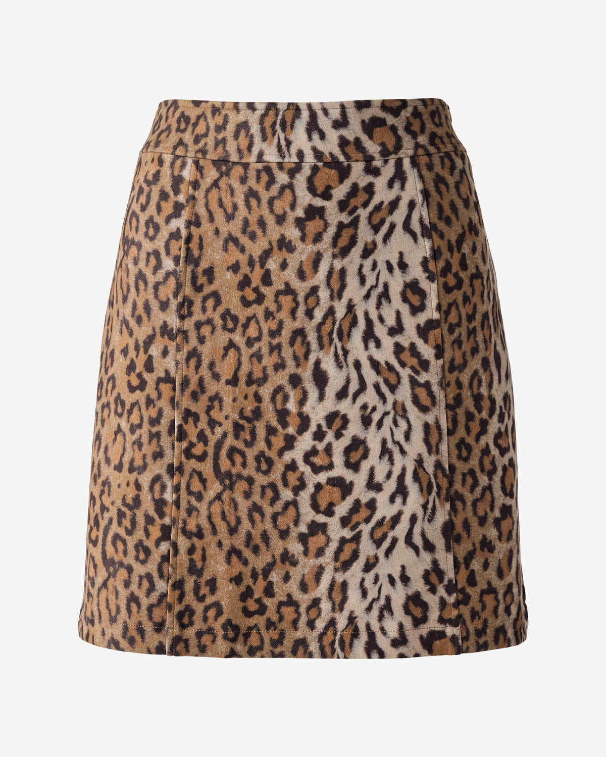 Leopard Print Skirt Brown Multi