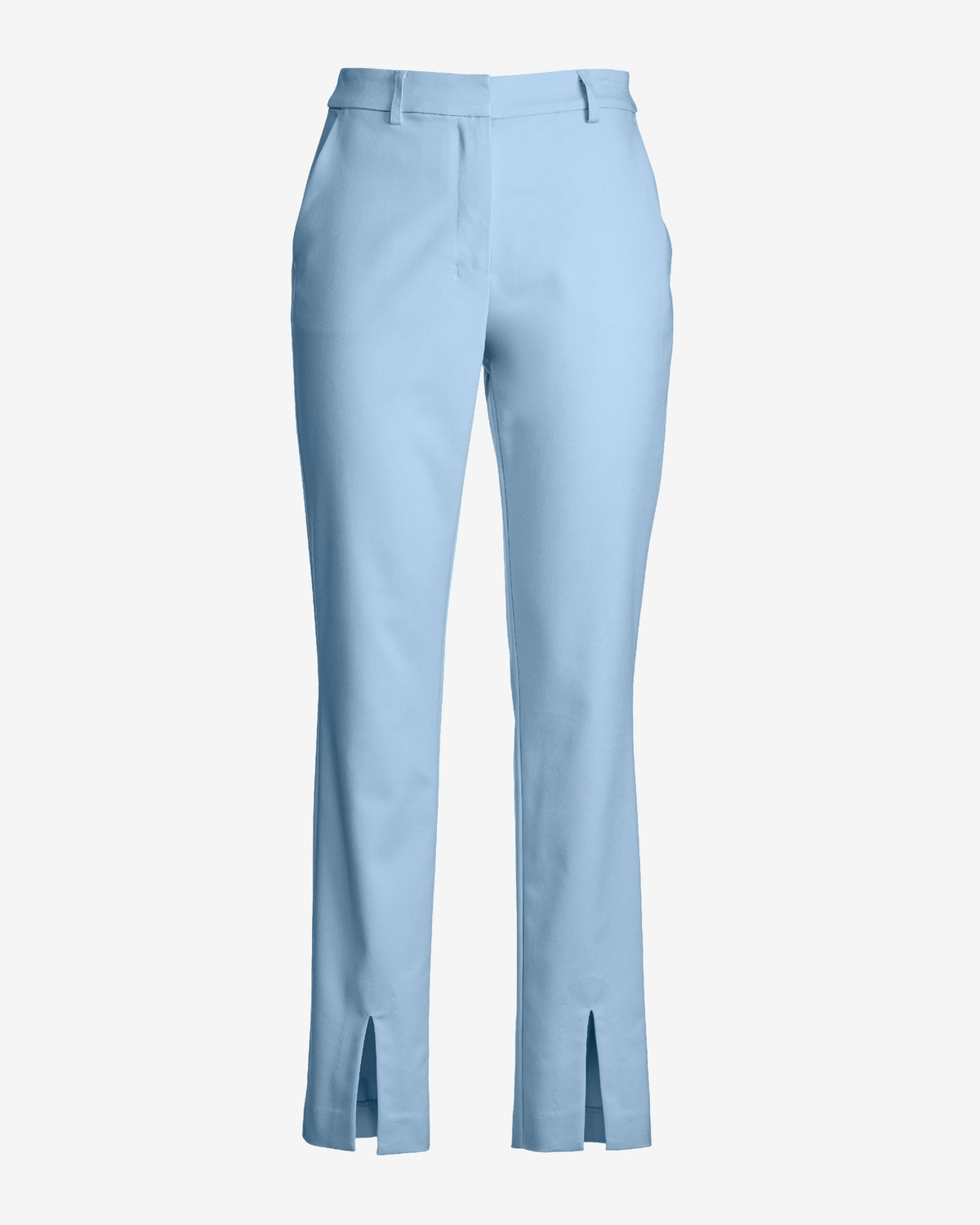 Newport Modern Slim Straight Leg Slit Front Trouser Pant Blue Bell
