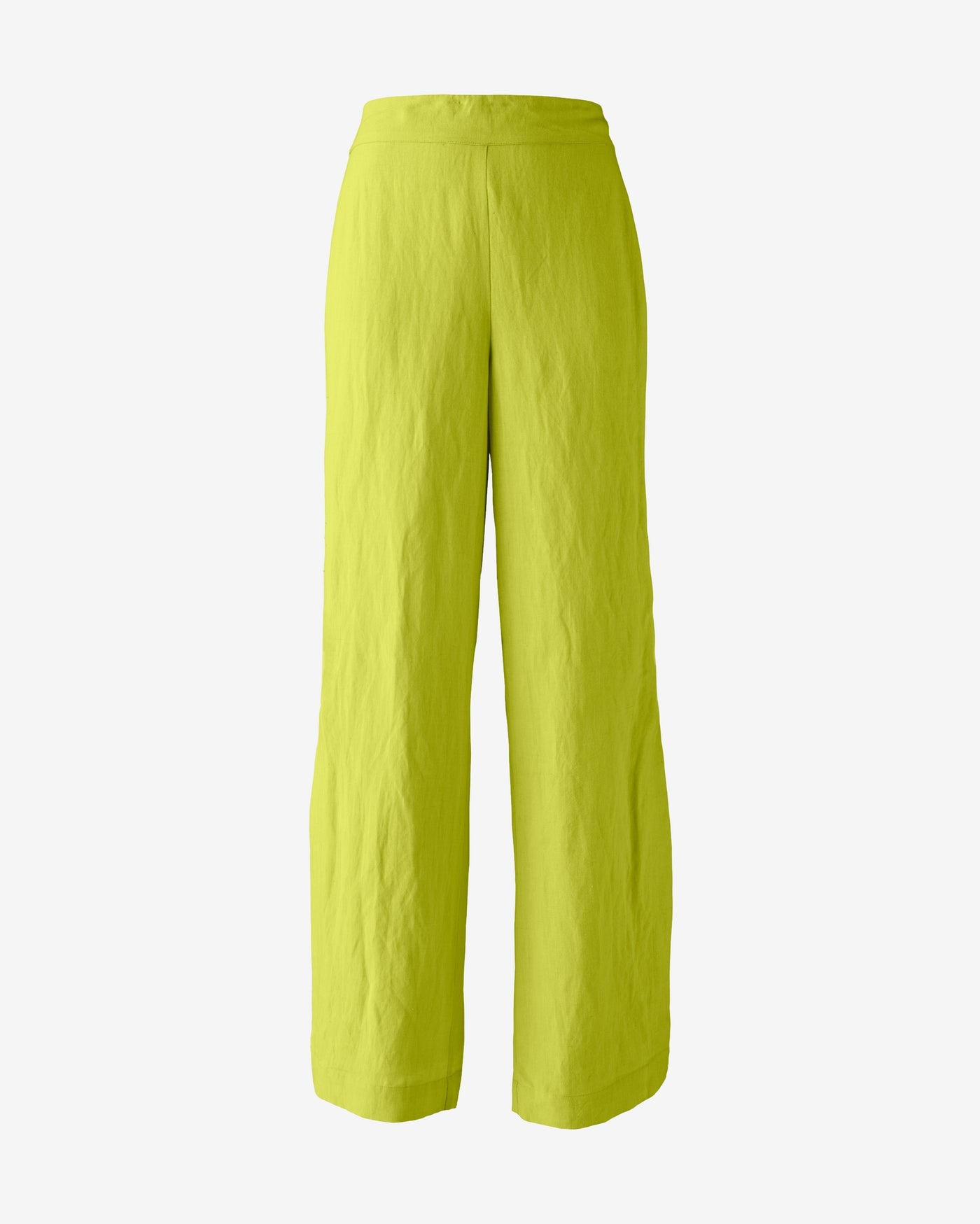 Side Slit Linen Pant Bright Chartreuse