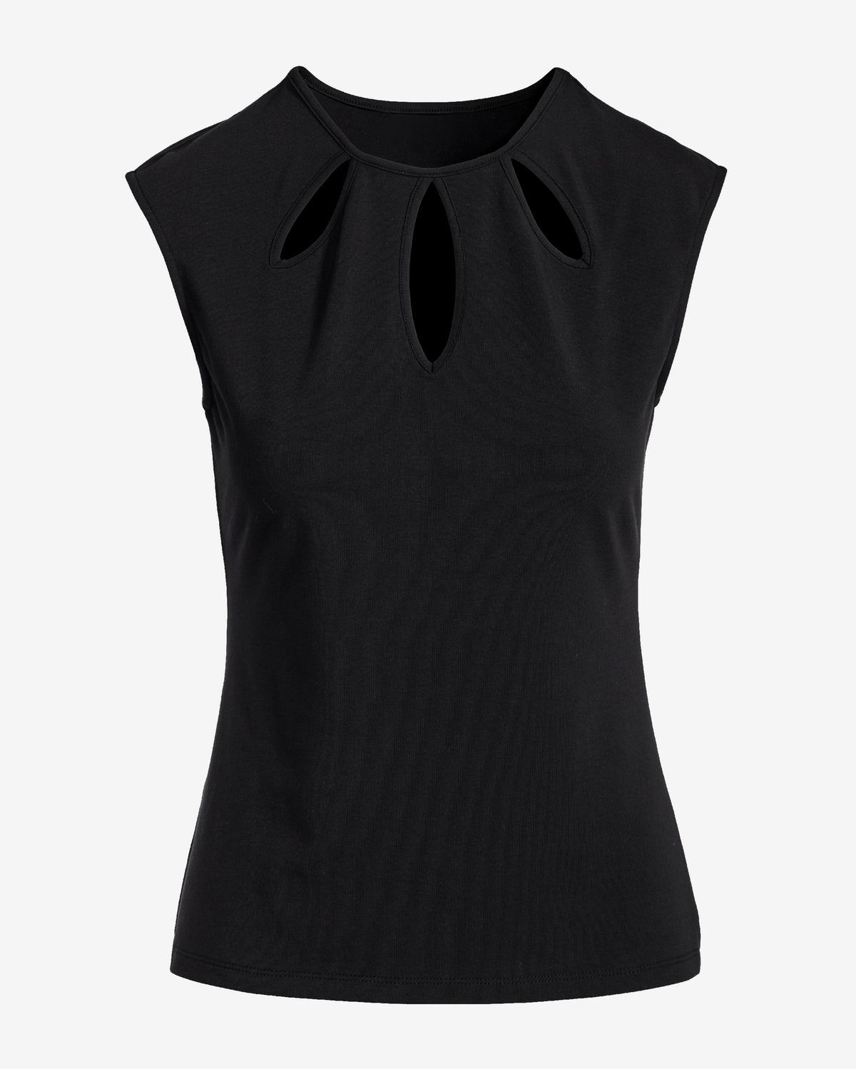 So Sexy Teardrop Cut Out Top Proper Black