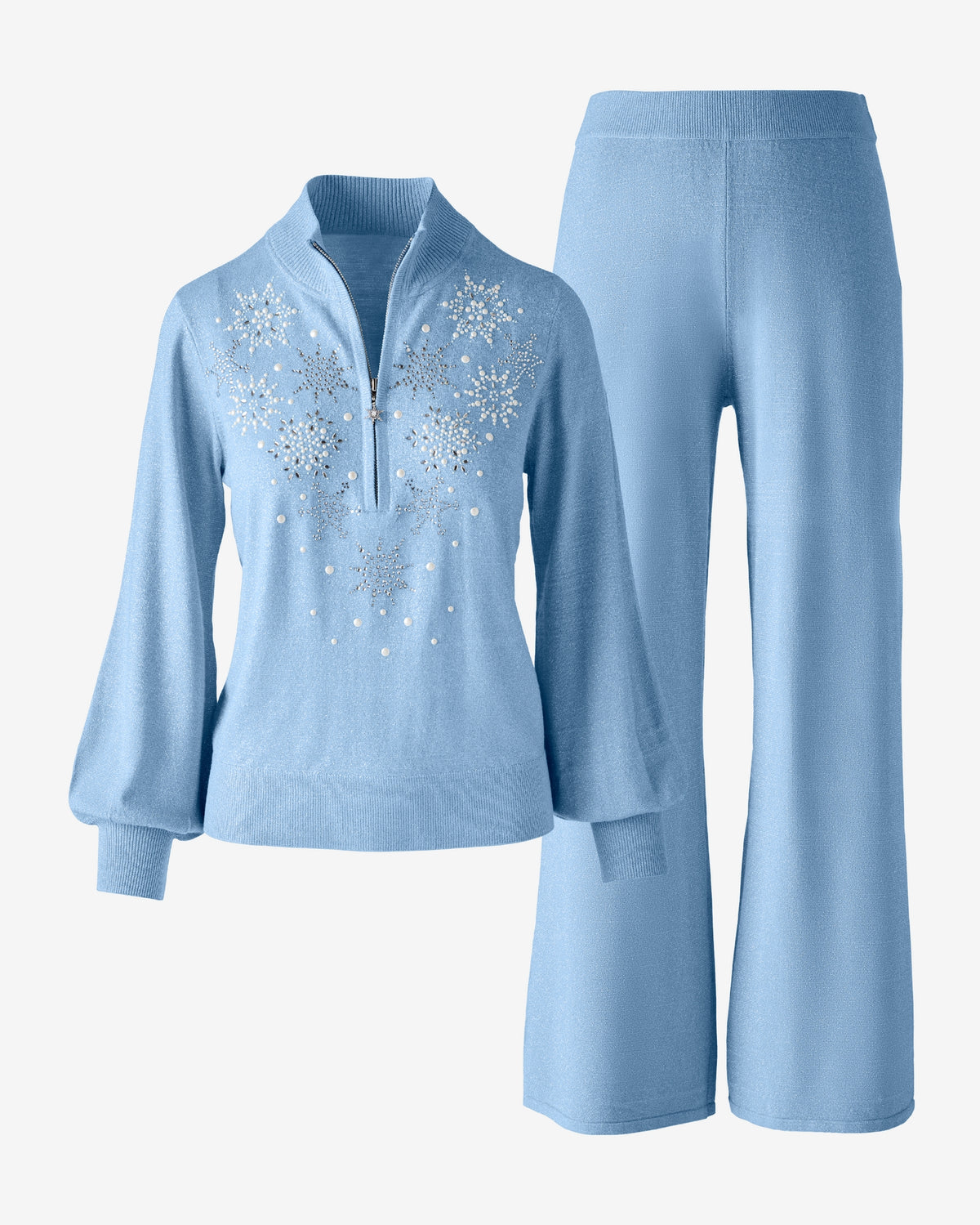 Pearl Snowflake Shimmer Set Airy Blue
