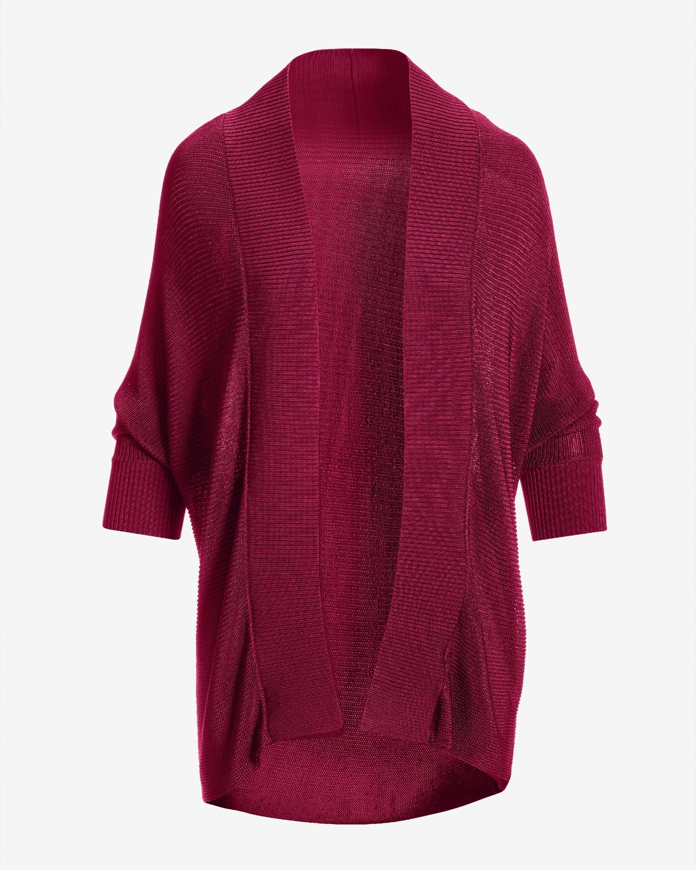Short Effortless Cardigan Sweater Maroon