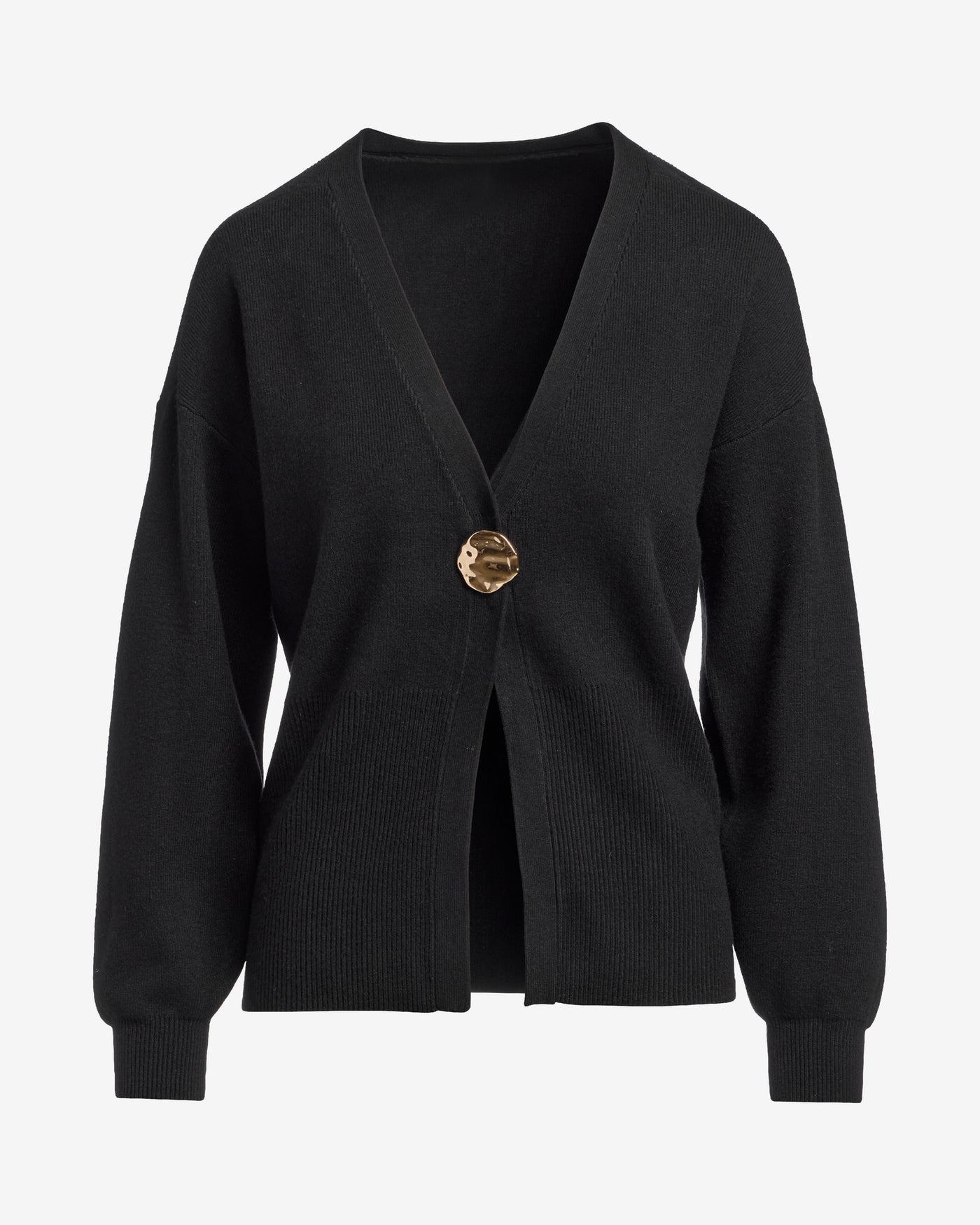Single Button Cardigan Black