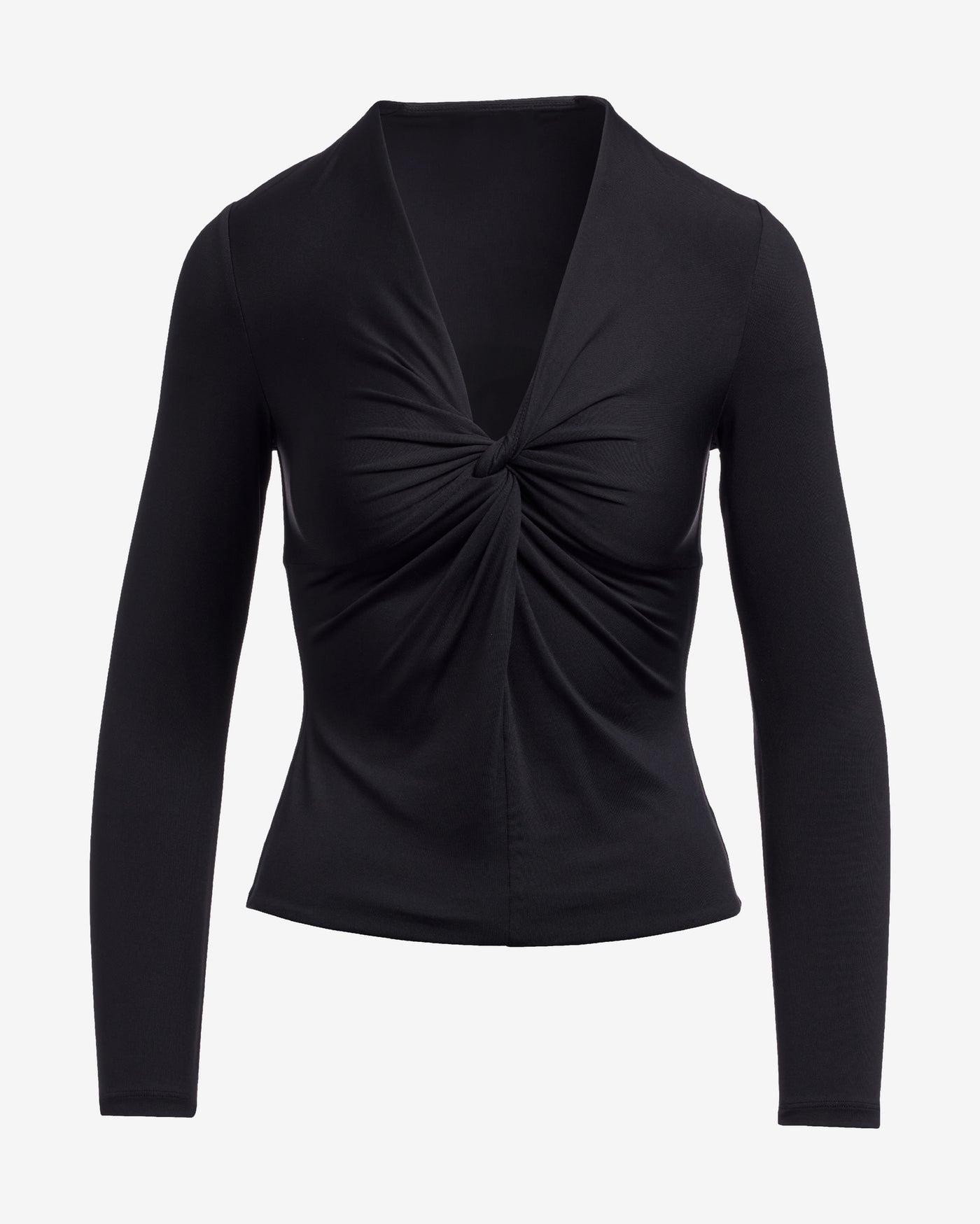 Contour Twist Front Knit Top Proper Black