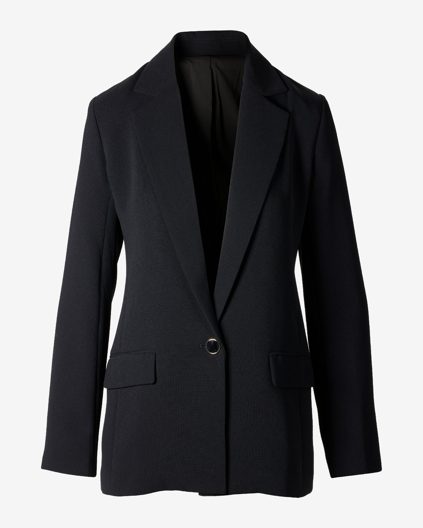 Relaxed Single Button Blazer Black