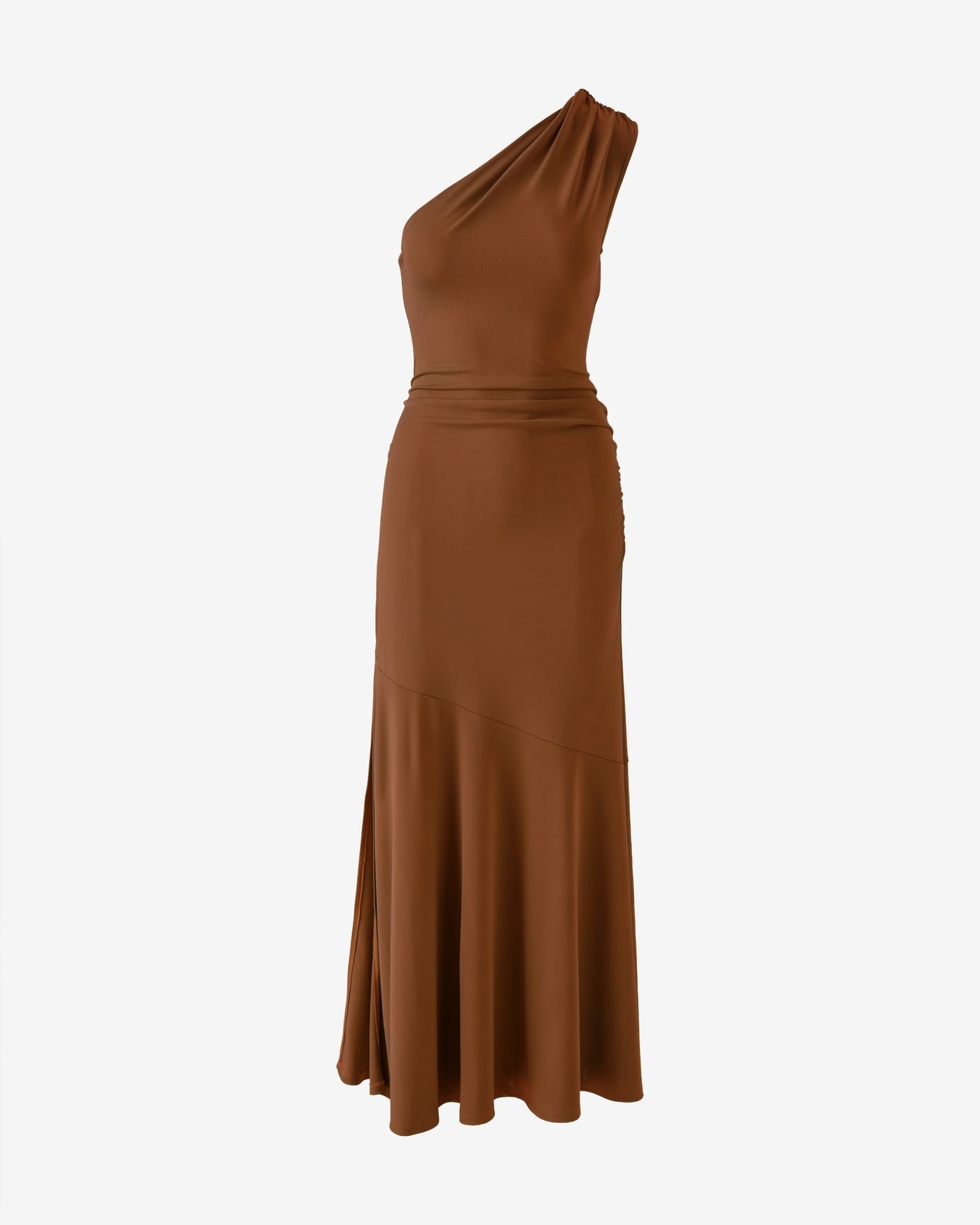 One Shoulder Maxi Dress Tortoise Shell