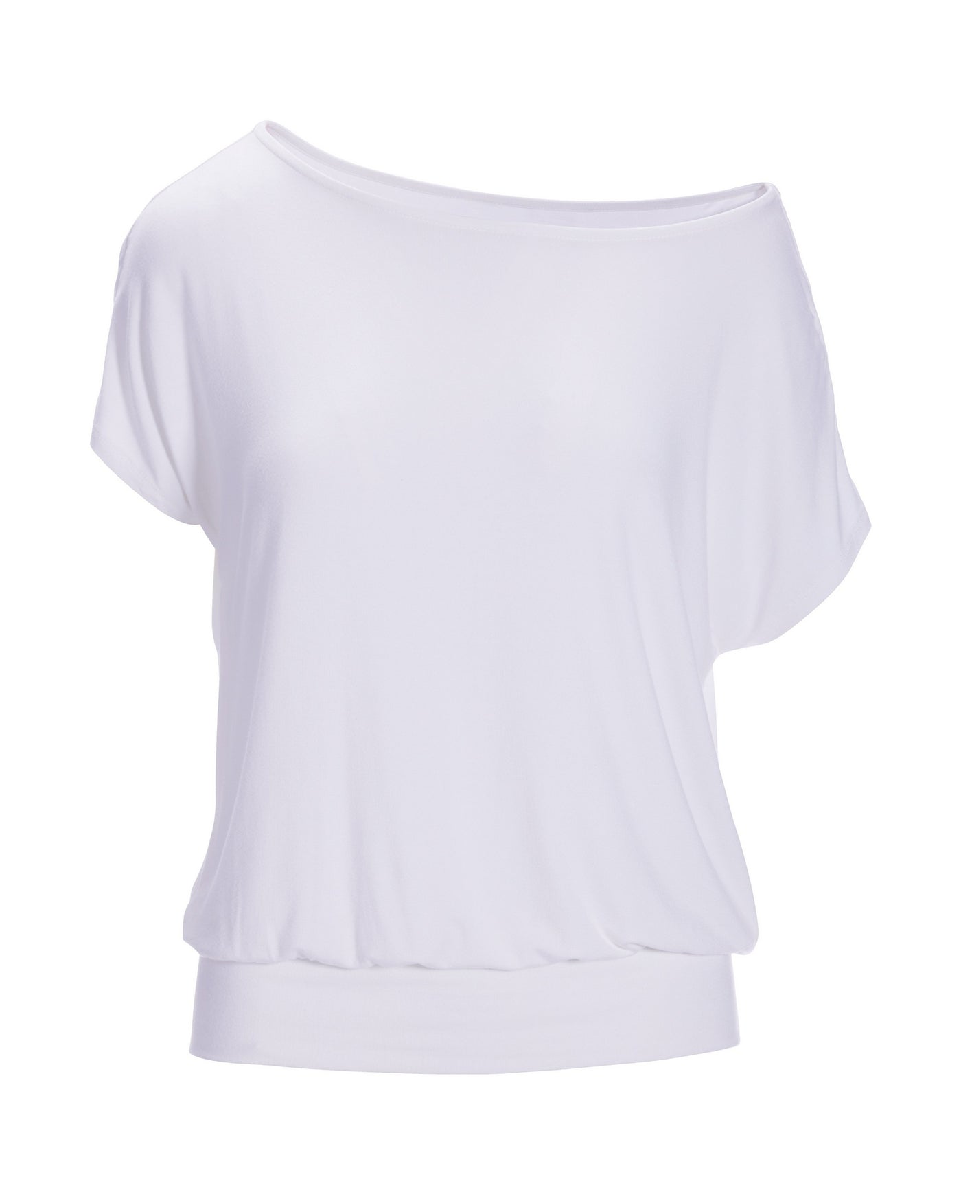 Slouchy Short Sleeve Blouson 2BL18 White